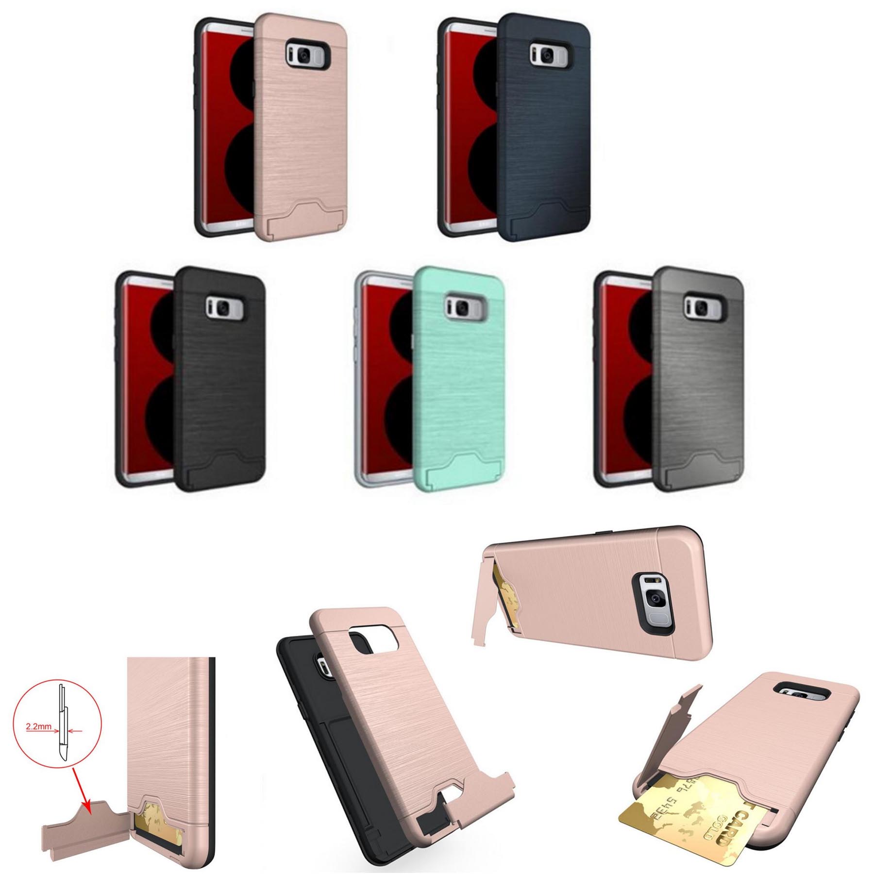 iBank ® Credit Card Case for Galaxy A17,A16, A15, A14, A54, A35, A35, A03S 3