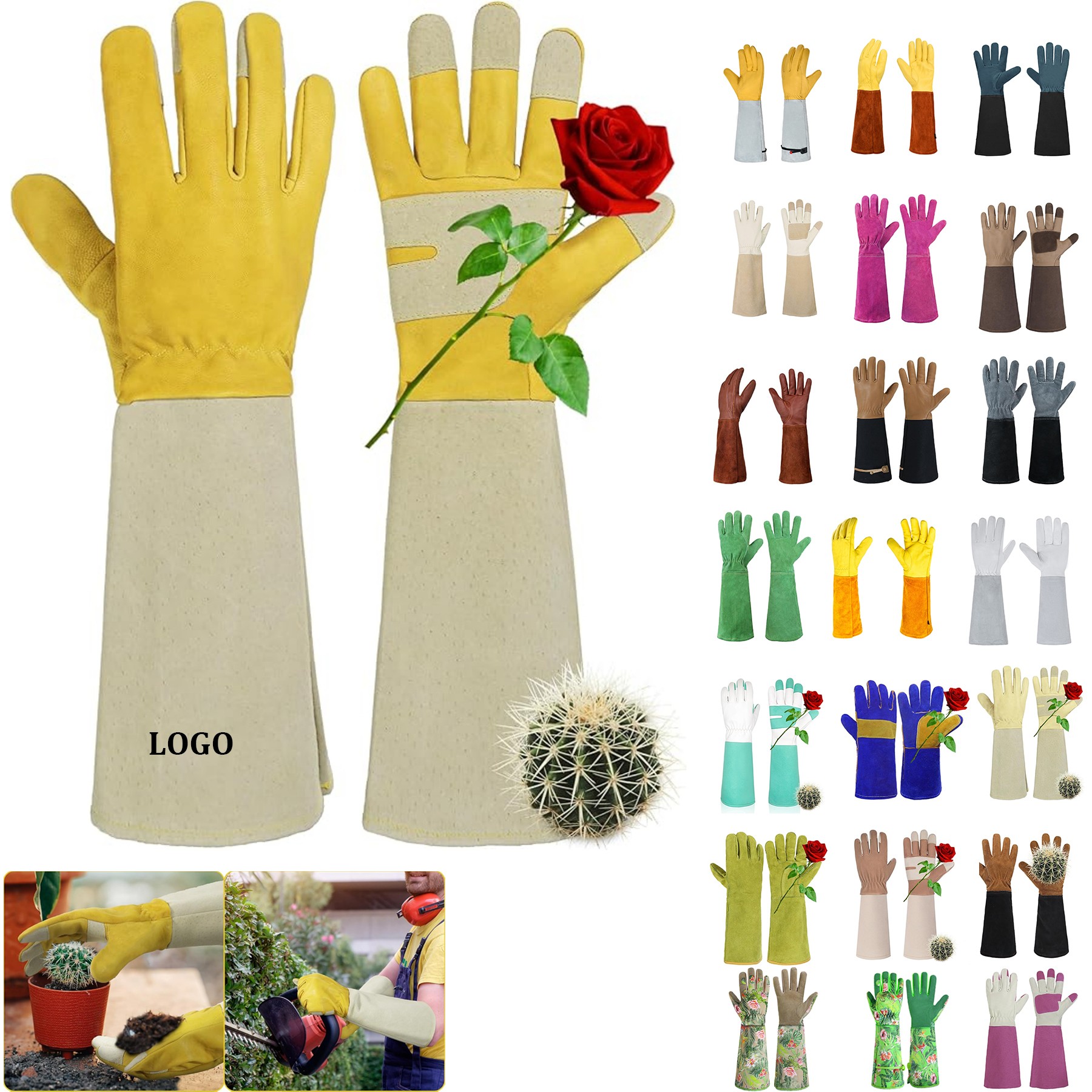 Long Gardening Gloves 17