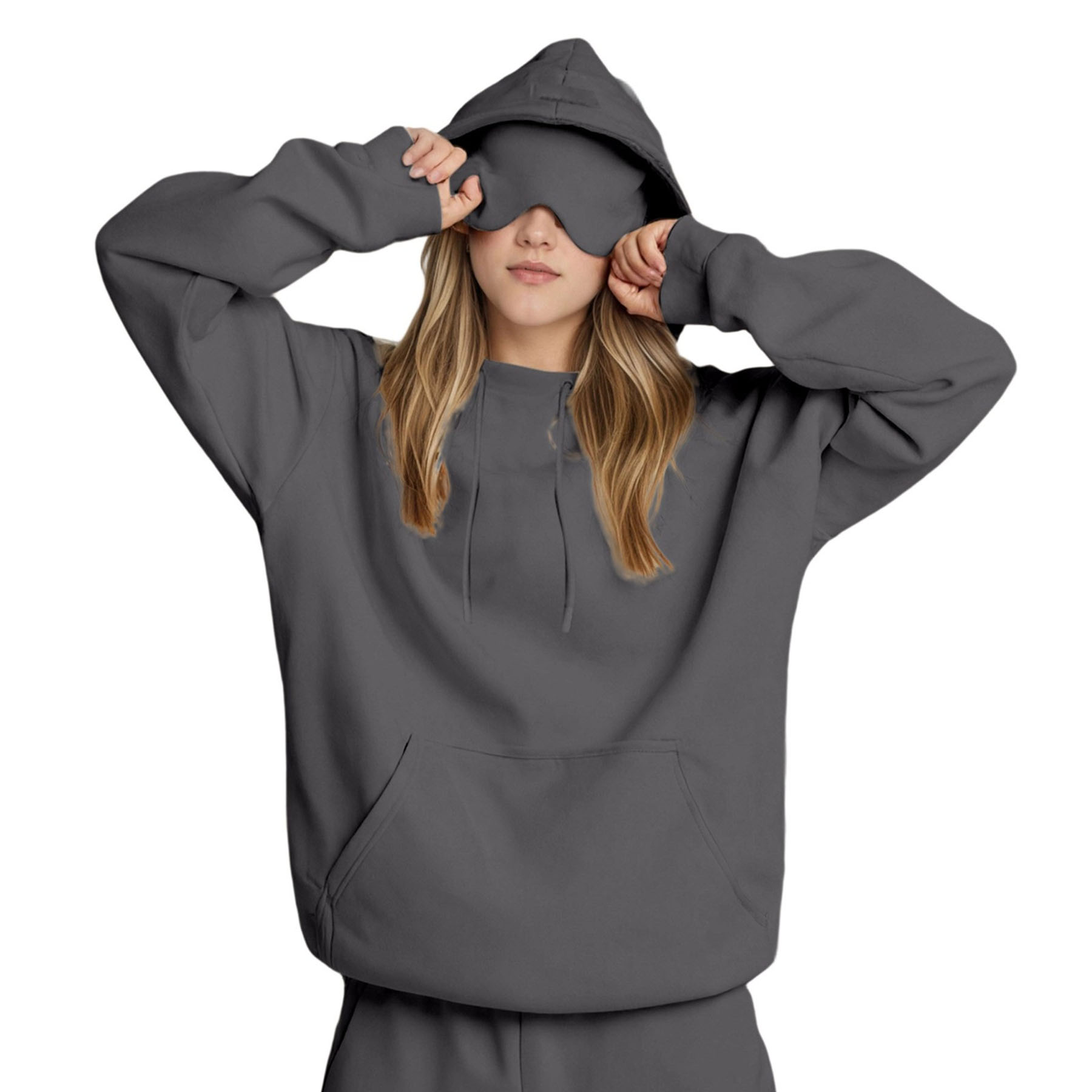 Womens Hoodie with Eye Mask 7
