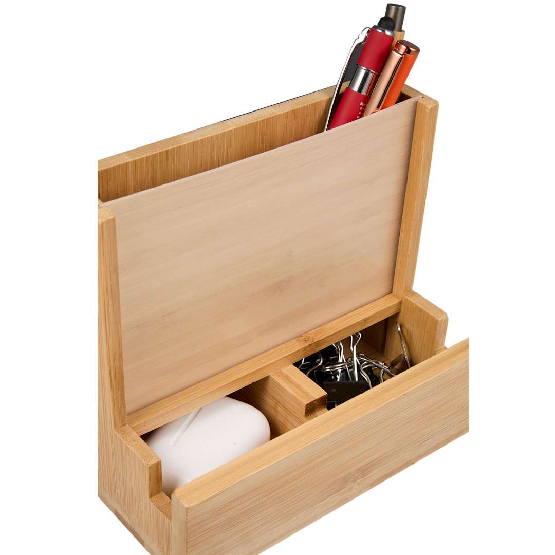 FSC® 100% Bamboo Photo Frame Desktop Organizer 58
