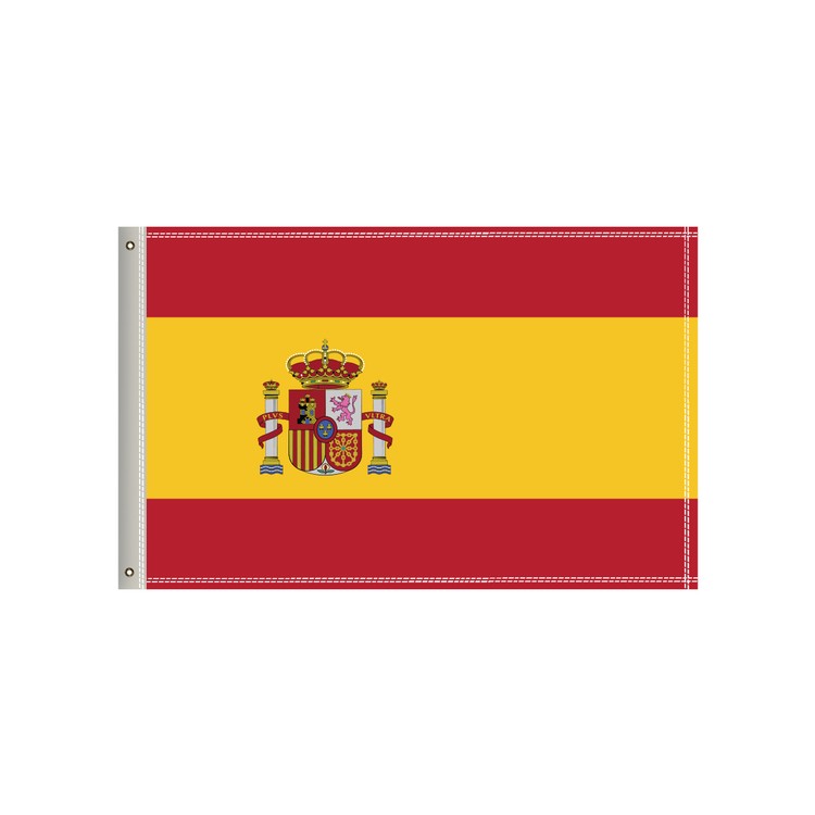 National Flag, Spain, Single-Sided - 36"W x 24"H 1