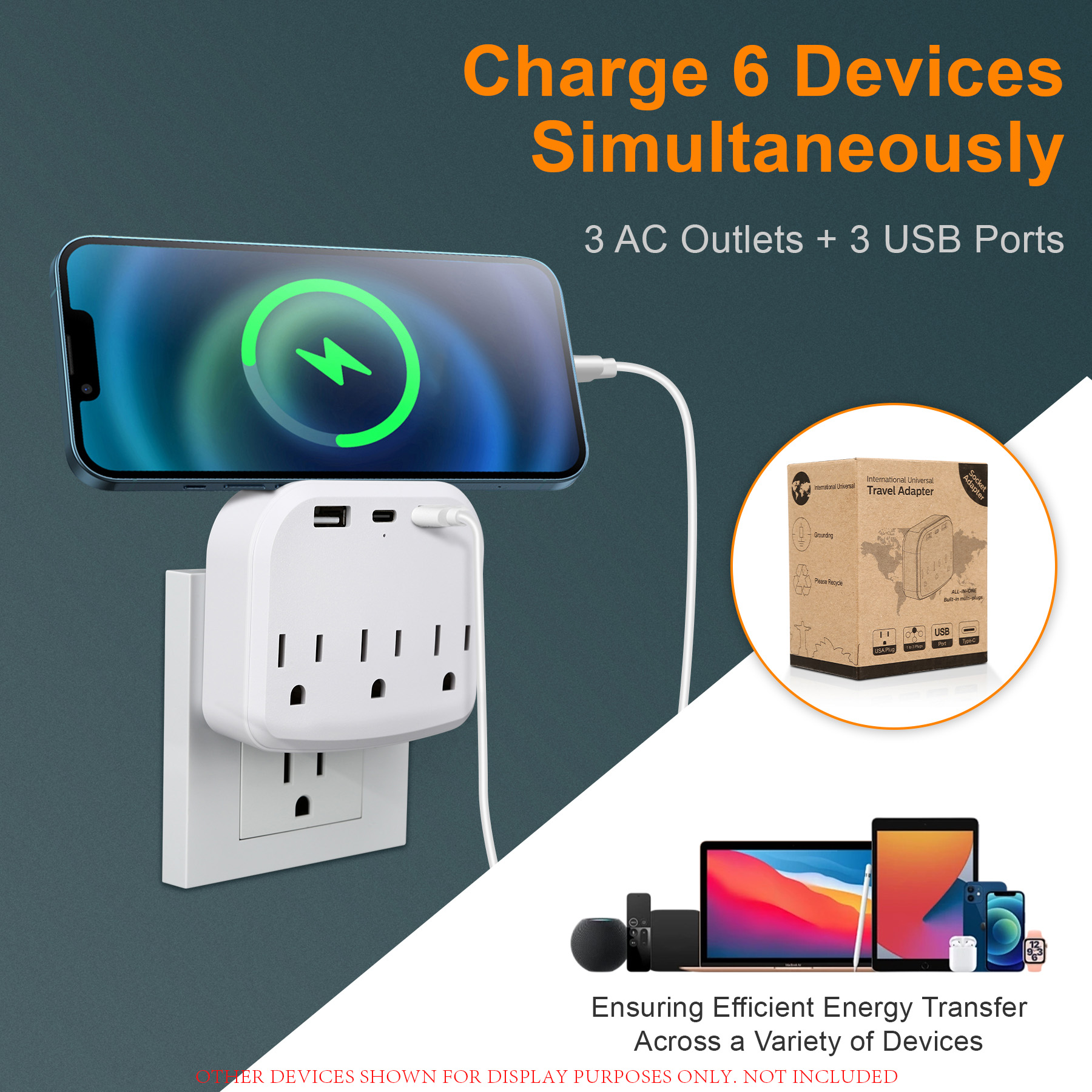 6-In-1 Multi USB Wall Outlet Extender 9
