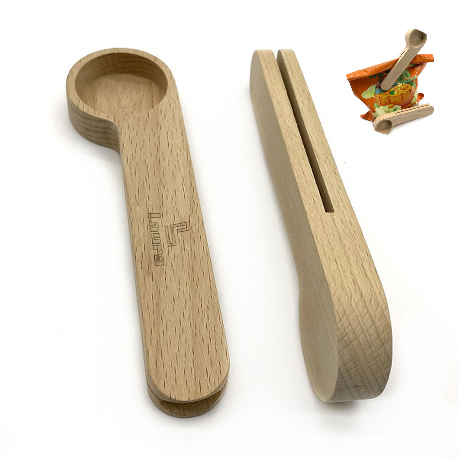 Measuring spoons of coffee beans wooden 2