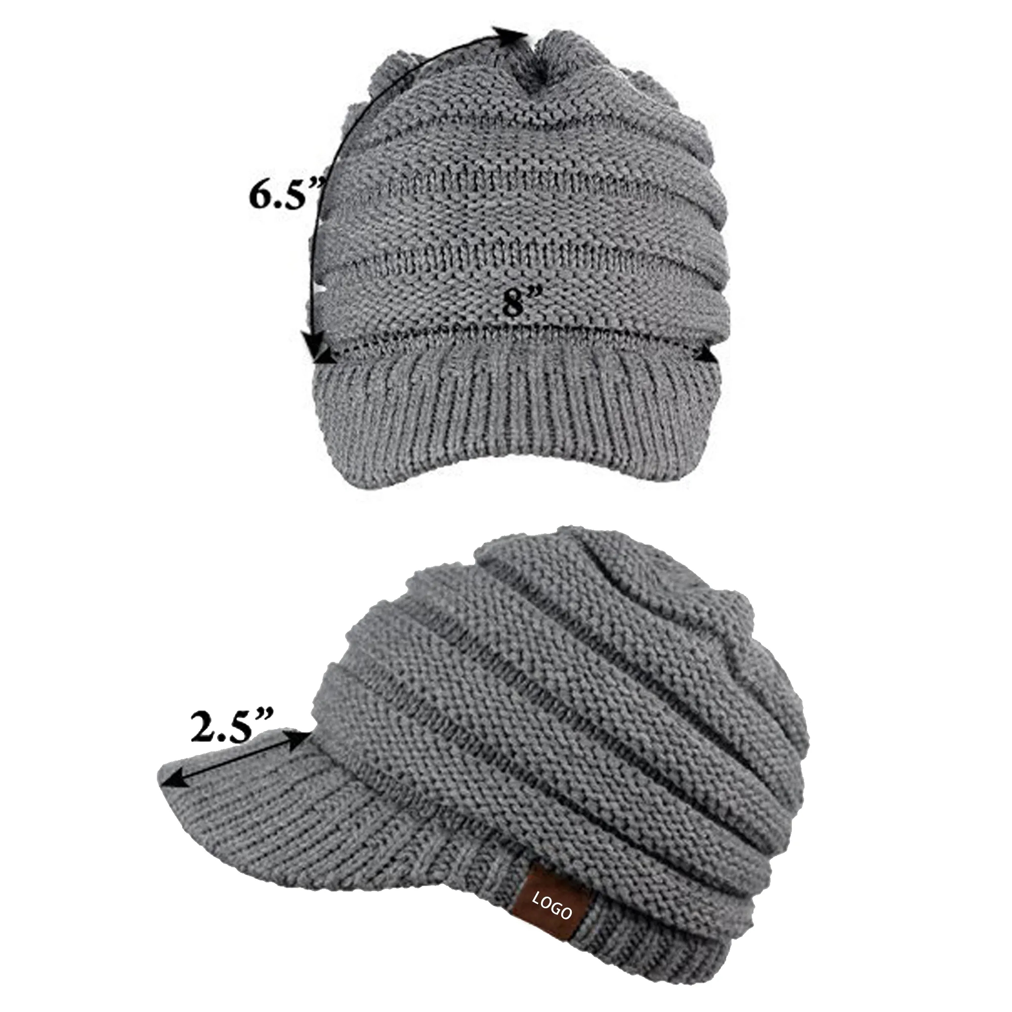 Knit Beanie Tail Hat For Adults 1
