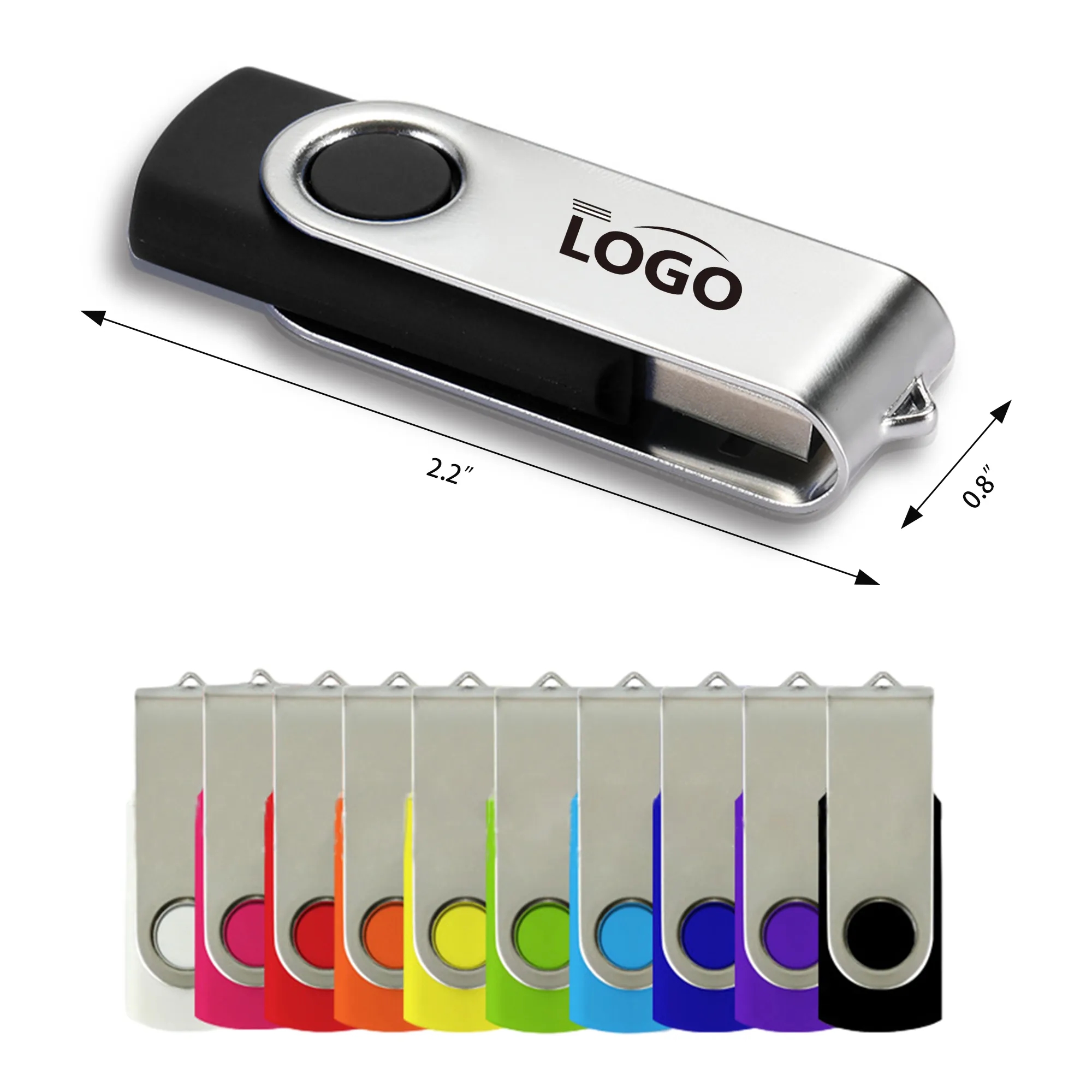 4GB Rotary USB Flash Drive Advertisement MOQ 50PCS 2