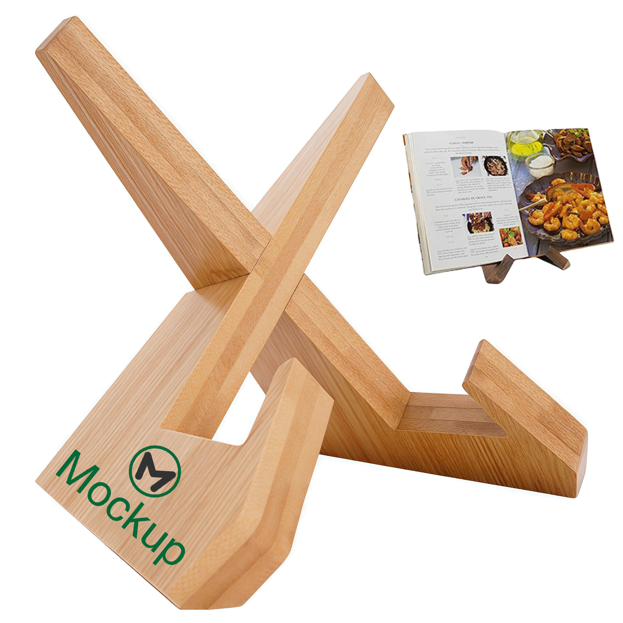 Wooden Recipe Book Stand Display 4