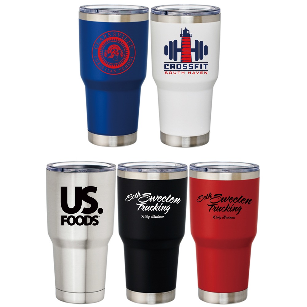 30 oz. Hercules Stainless Steel Vacuum Insulated Tumbler with Sliding Lid 3