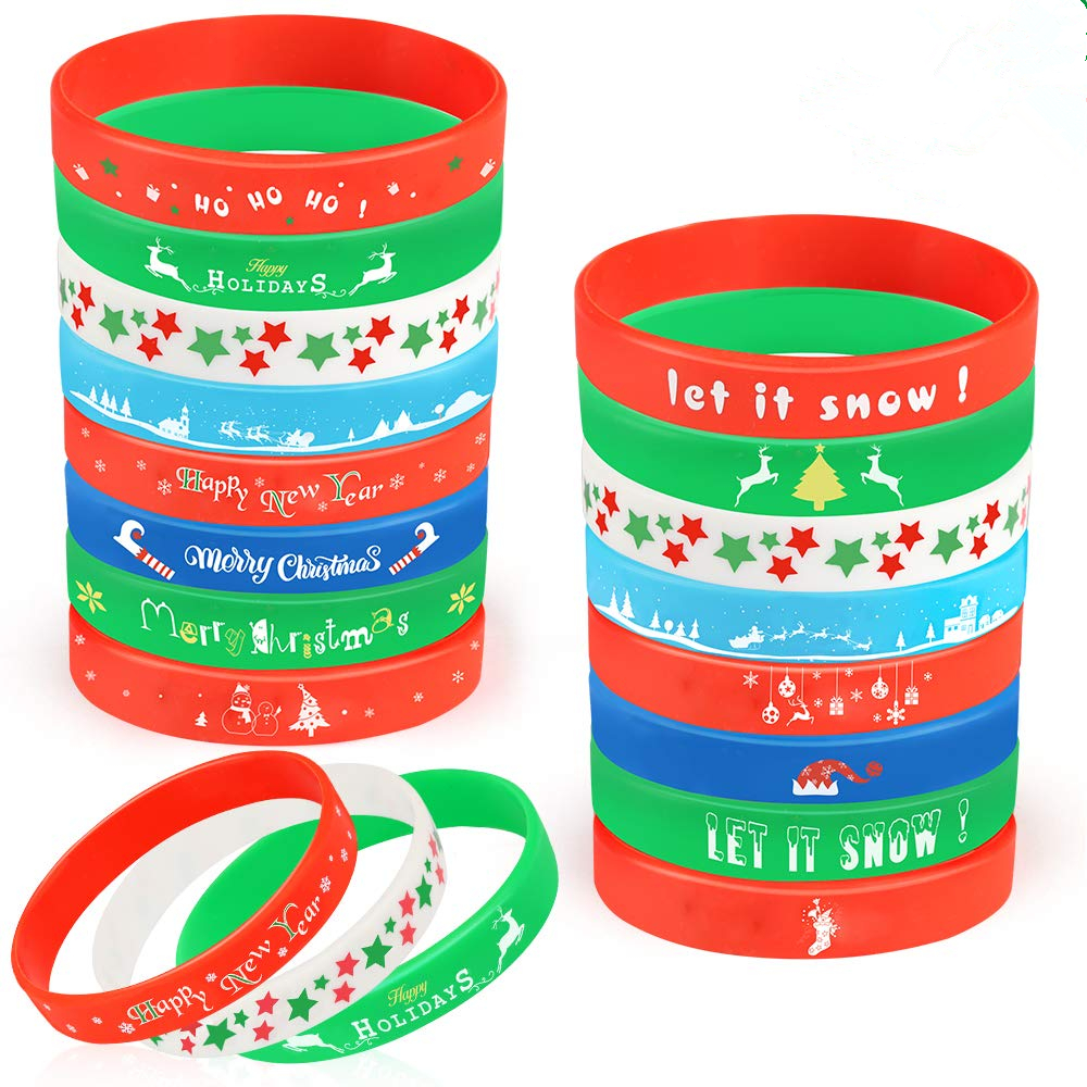 Christmas Silicone Wristbands Printed 5