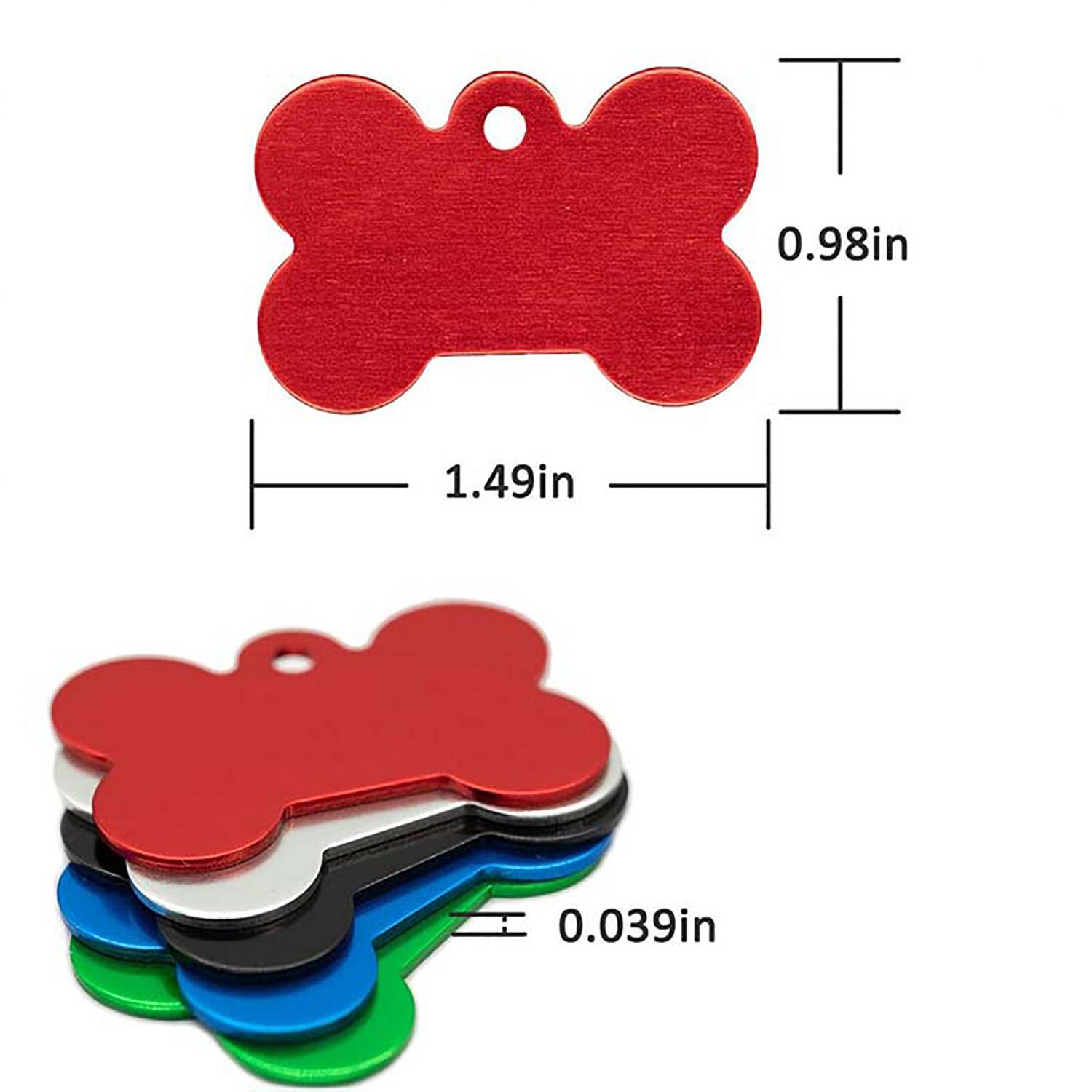 Stainless Steel Bone Shaped Pet Tag 7