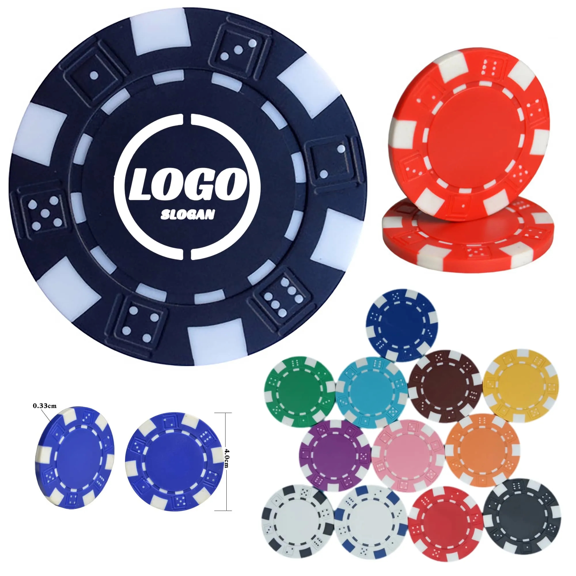 Custom ABS Chips Coin MOQ 100pcs 2