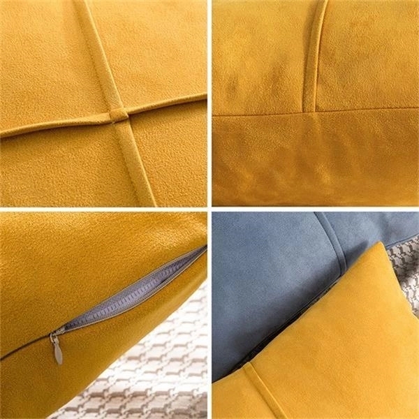 Suede Decorative Throw Pillow Covers 4