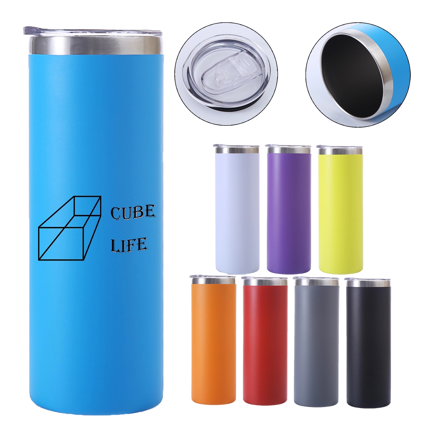 20oz Insulated Stainless Steel Double Wall Water Bottle, custom water bottle with logo imprint 5