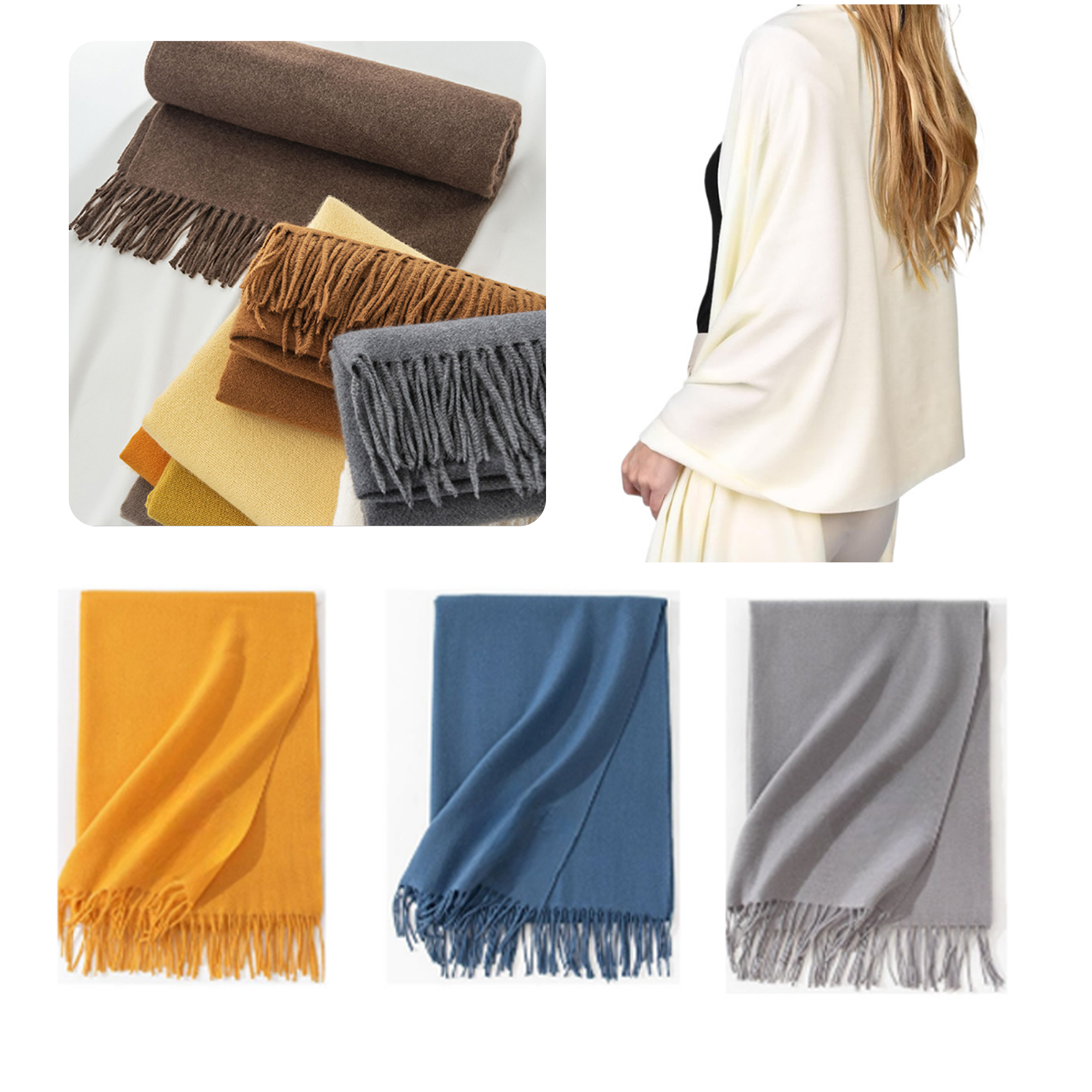 Stylish Winter Women's Warm Scarf Shawl 11