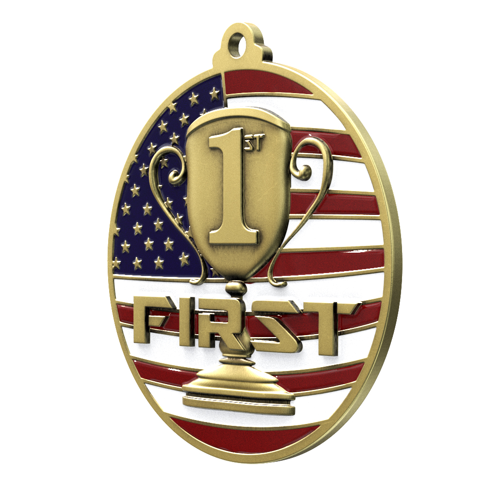 1st Place Patriotic Medallion (2-3/4") 2