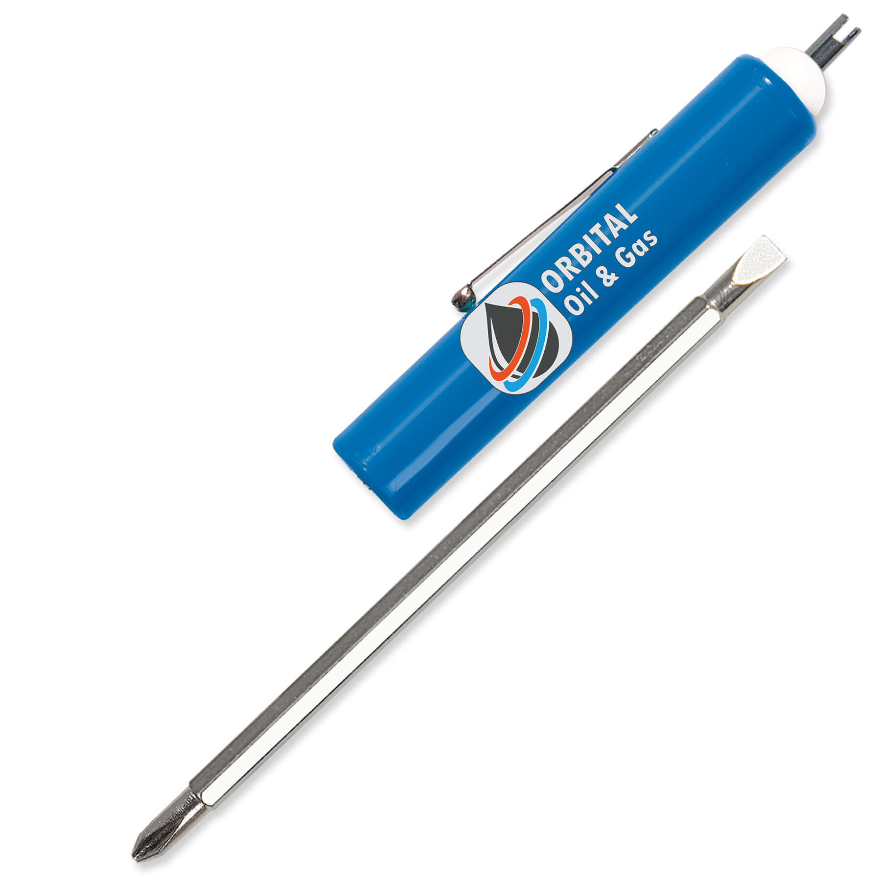 Jumbo Pocket Screwdriver Reversible Flat Blade + Valve Stem 9