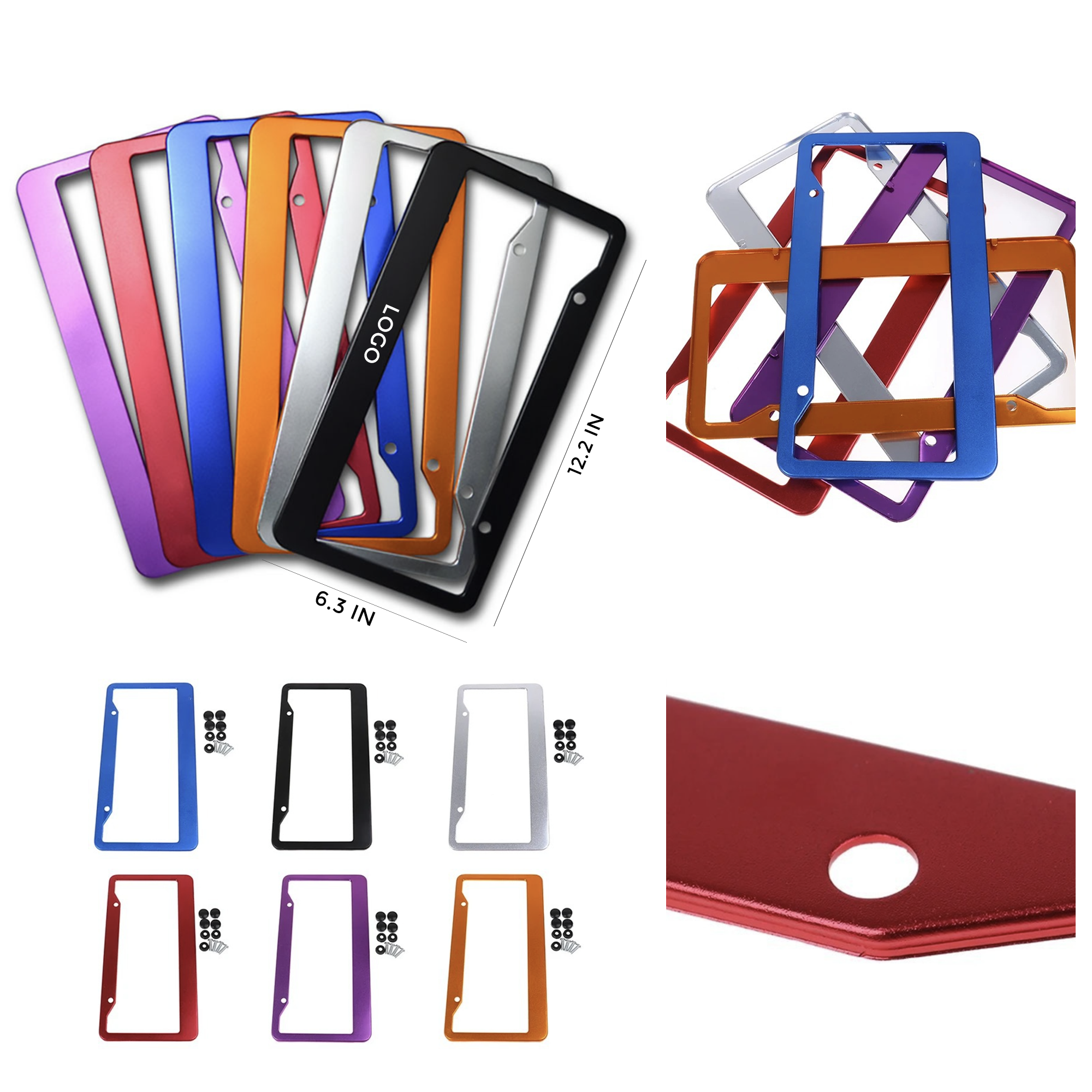 MOQ 10 PCS Stylish Metal License Plate Frames 2