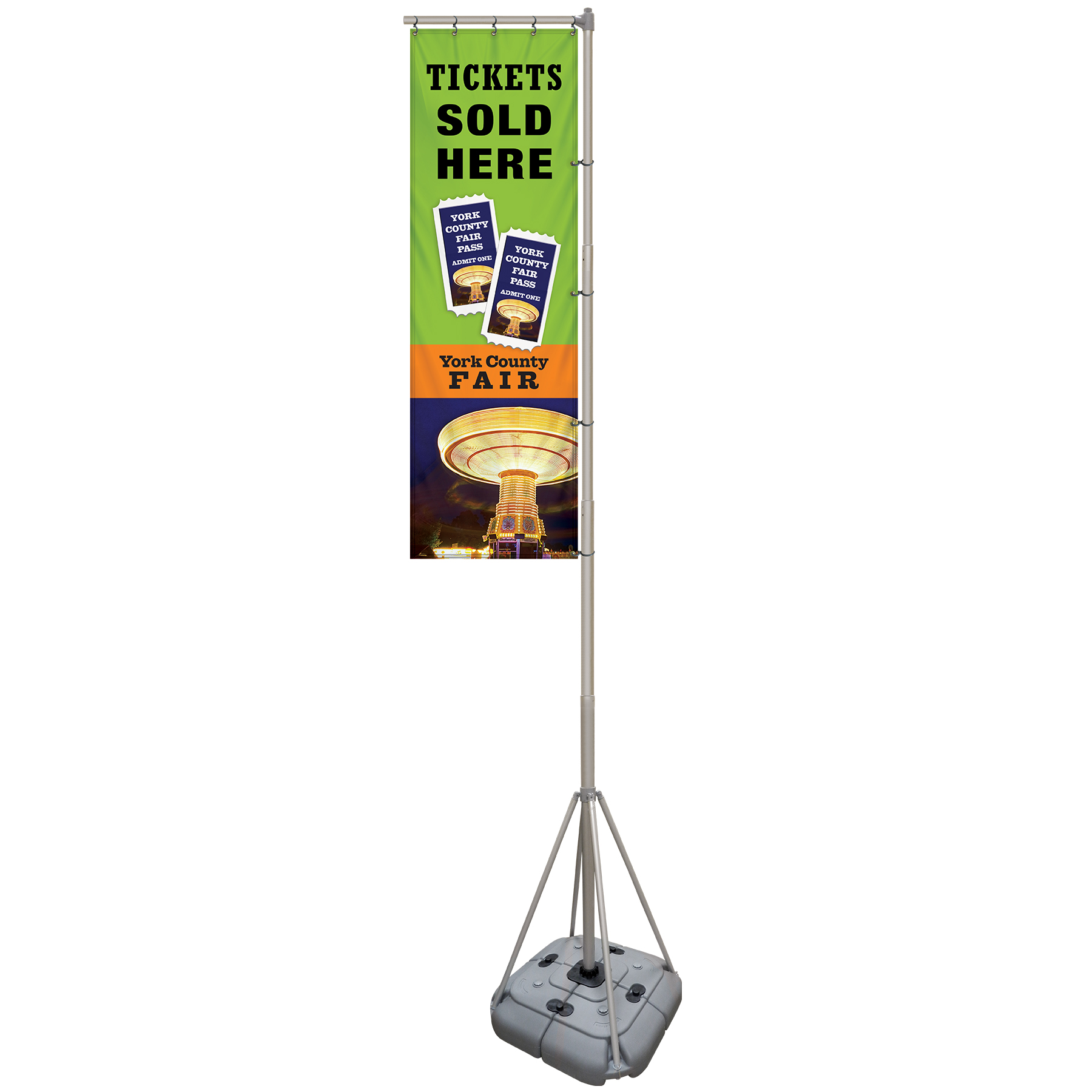 10' Giant Flagpole Kit Double Sided 12
