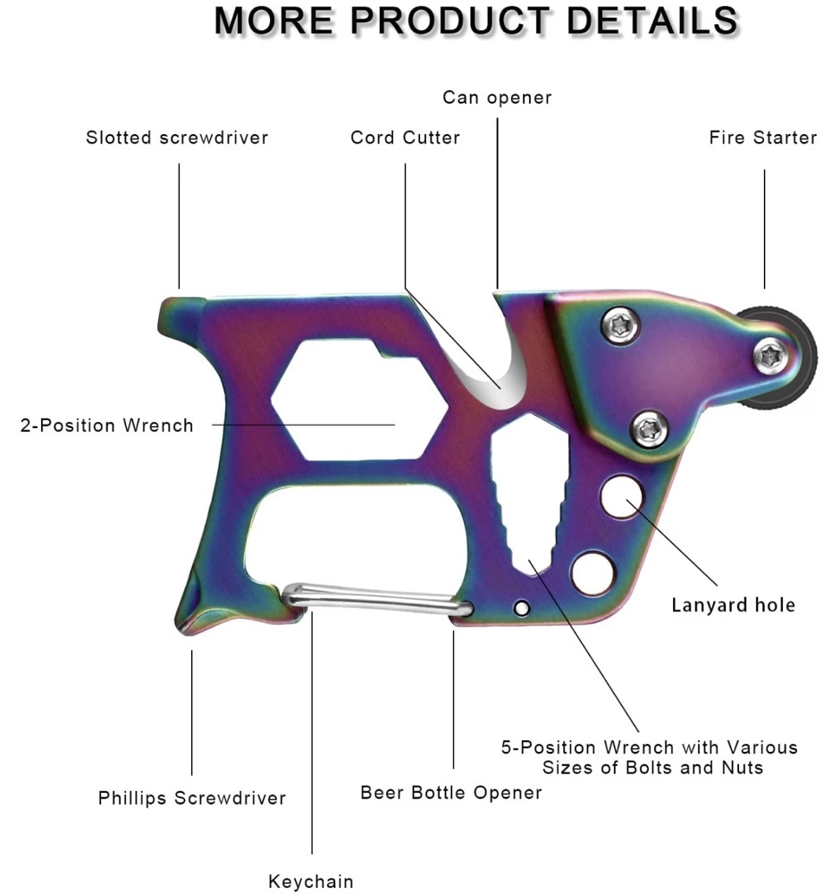 8 In 1 Multitool Tool Keychain 4