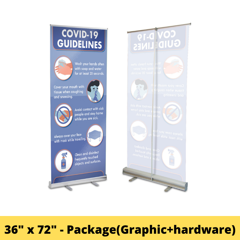 Economy Roll Up Stands Package - 36" x 72" 1