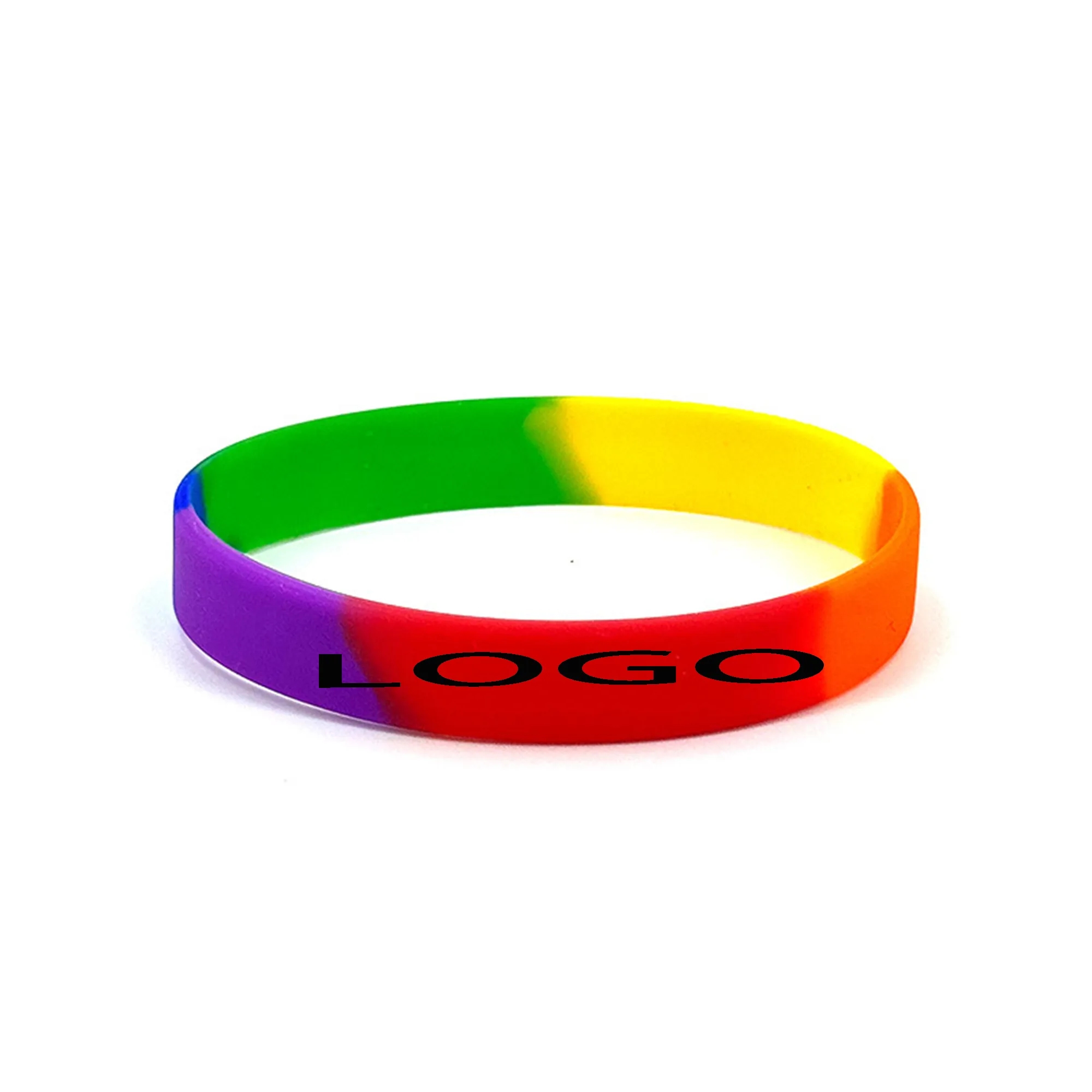 Rainbow Silicone Wristbands 2