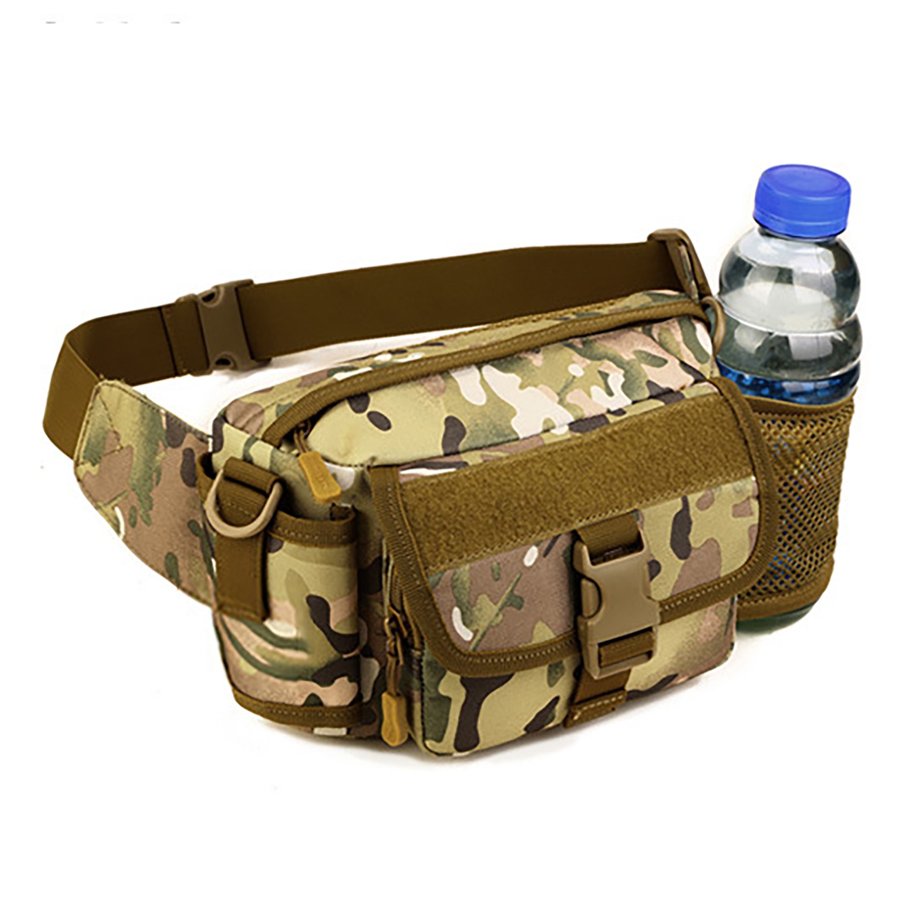 Outdoor Tactical Fanny Pack With Mesh Water Bottle Holder 8