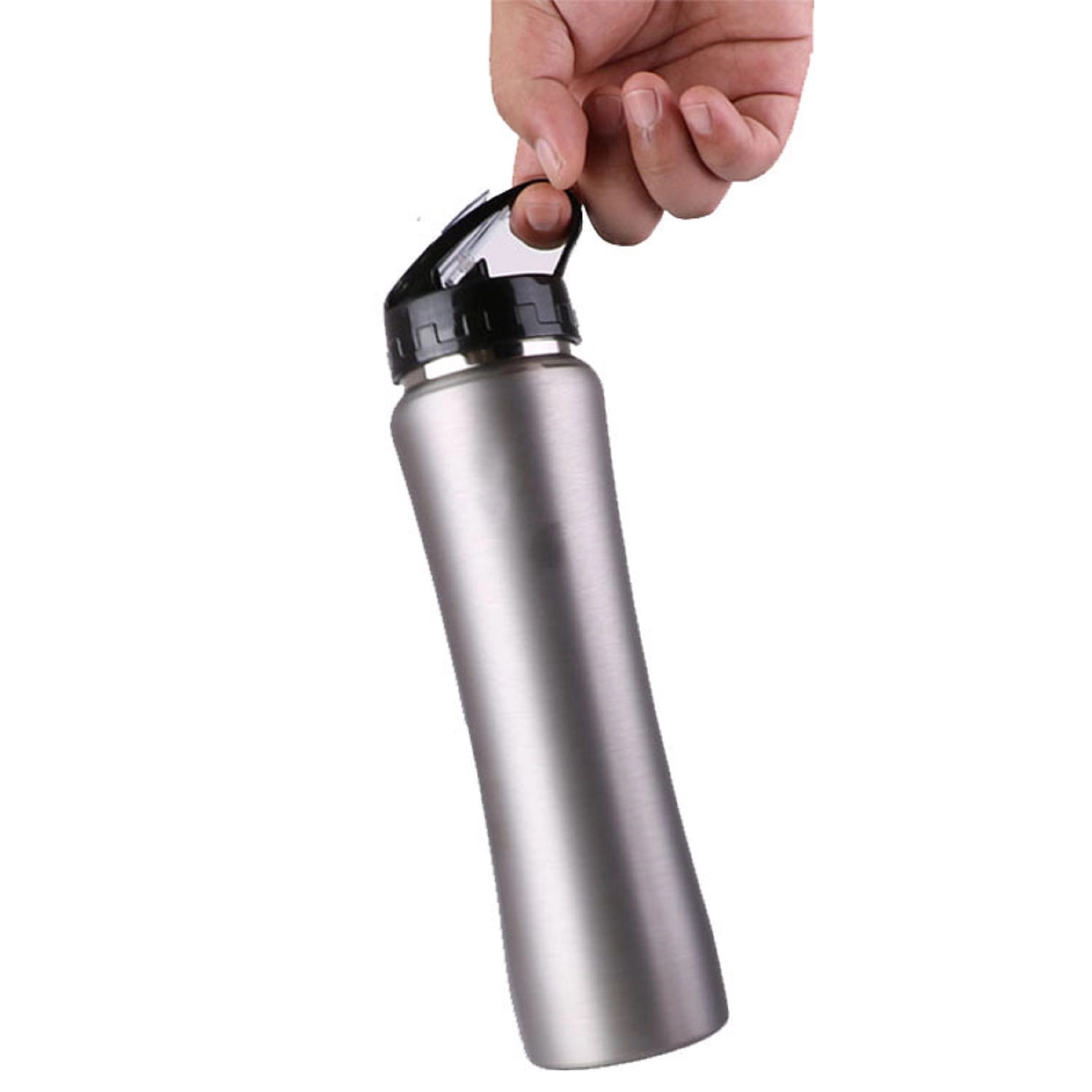 21 oz single wall metal sport bottle with straw, custom water bottle with logo imprint 4