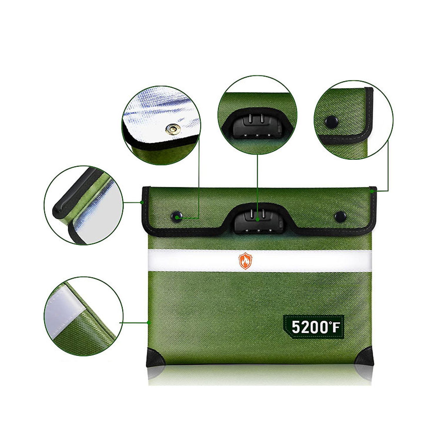 Fireproof and waterproof document bag 5