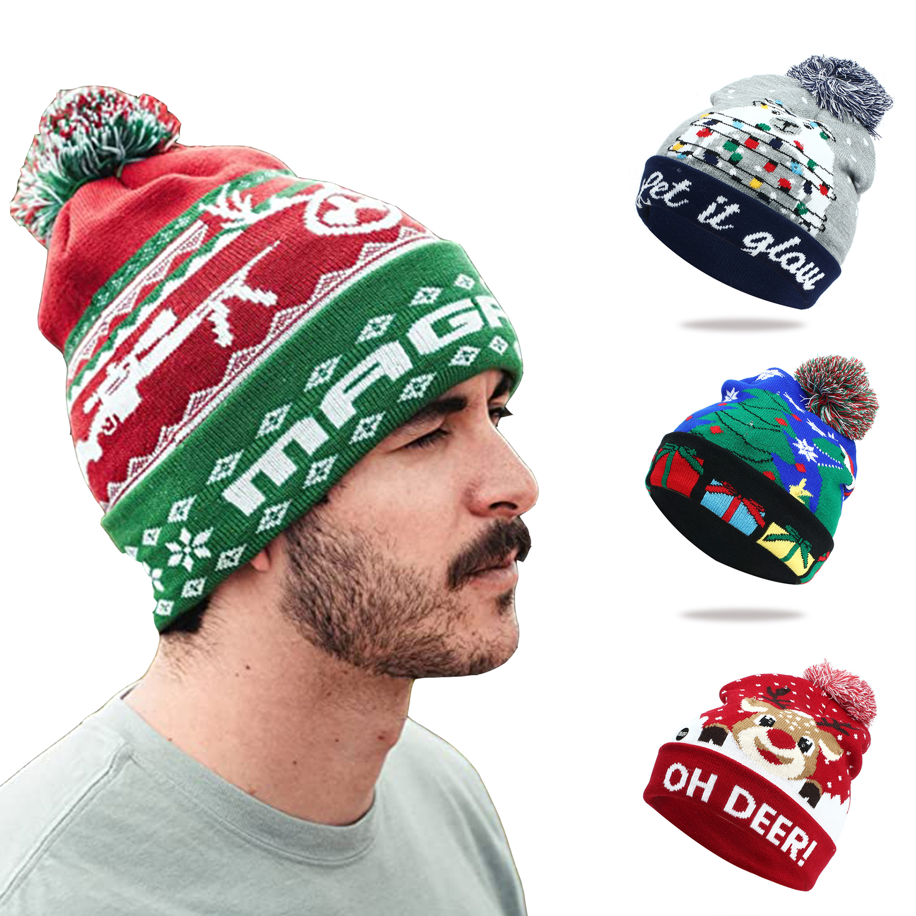Jacquard and Embroidery Beanie 2