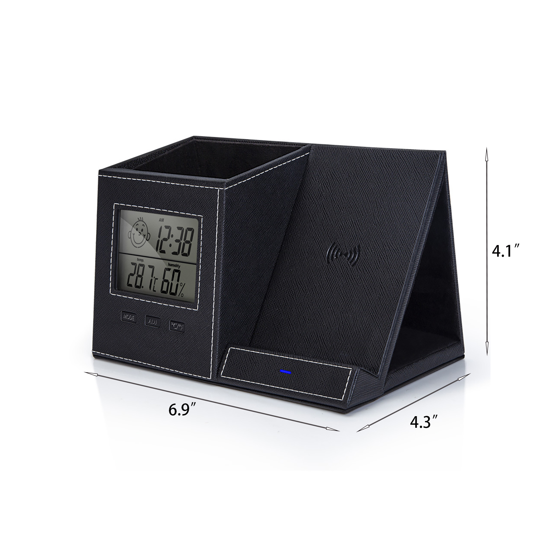 Desk Organizer with Wireless Charger and Clock 5