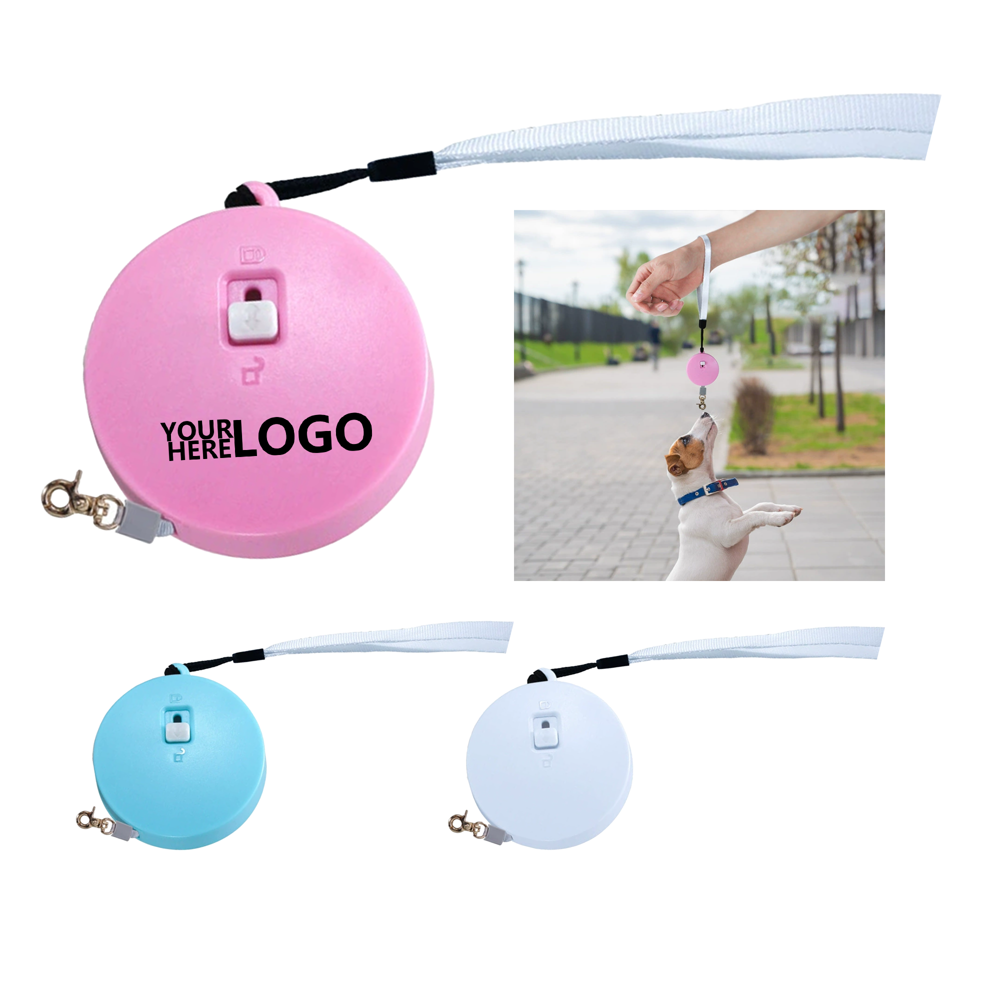 Durable Round Plastic Shell Automatic Retractable Traction Rope 1