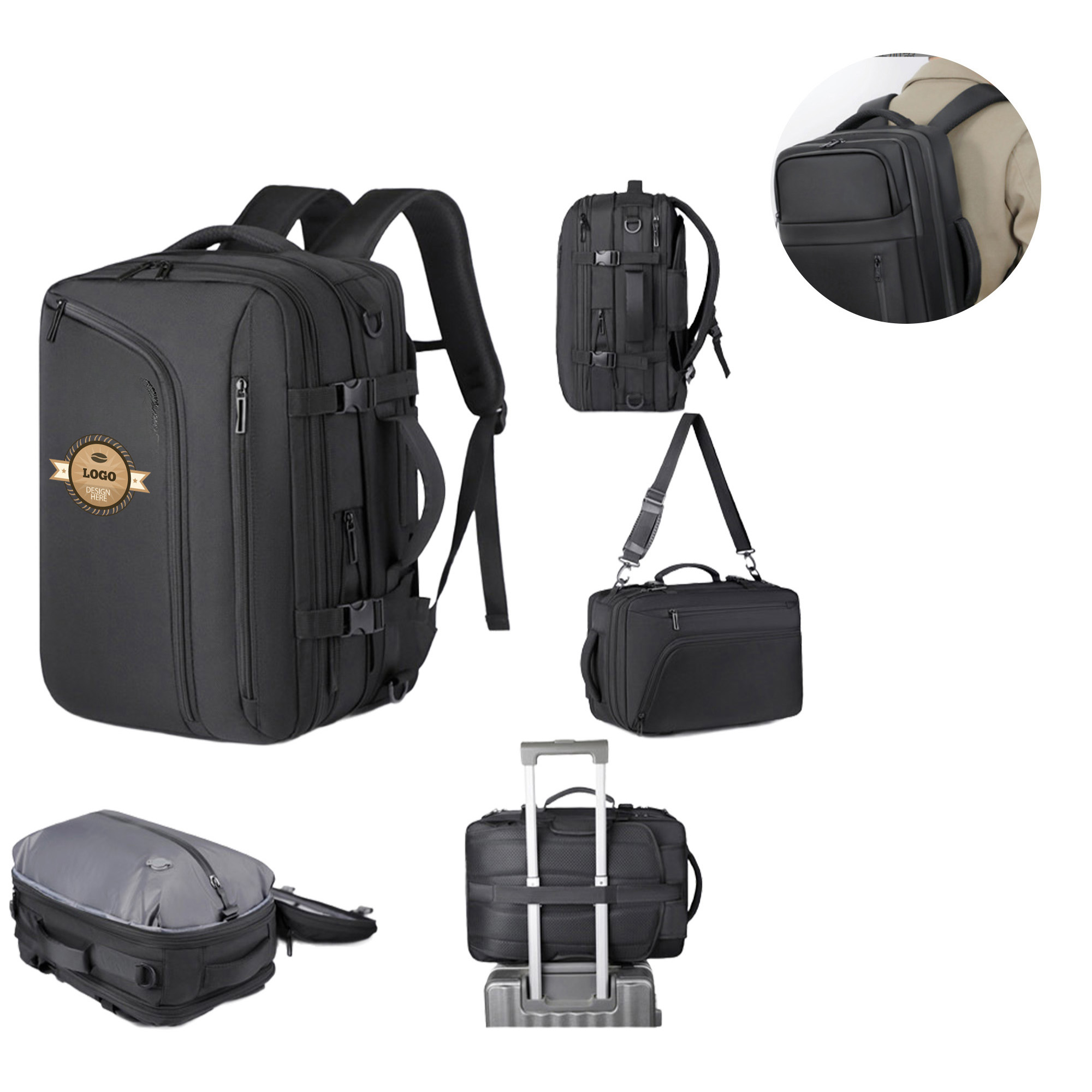 MOQ 30 Durable Vacuum Shockproof Laptop Backpack with Logo 1