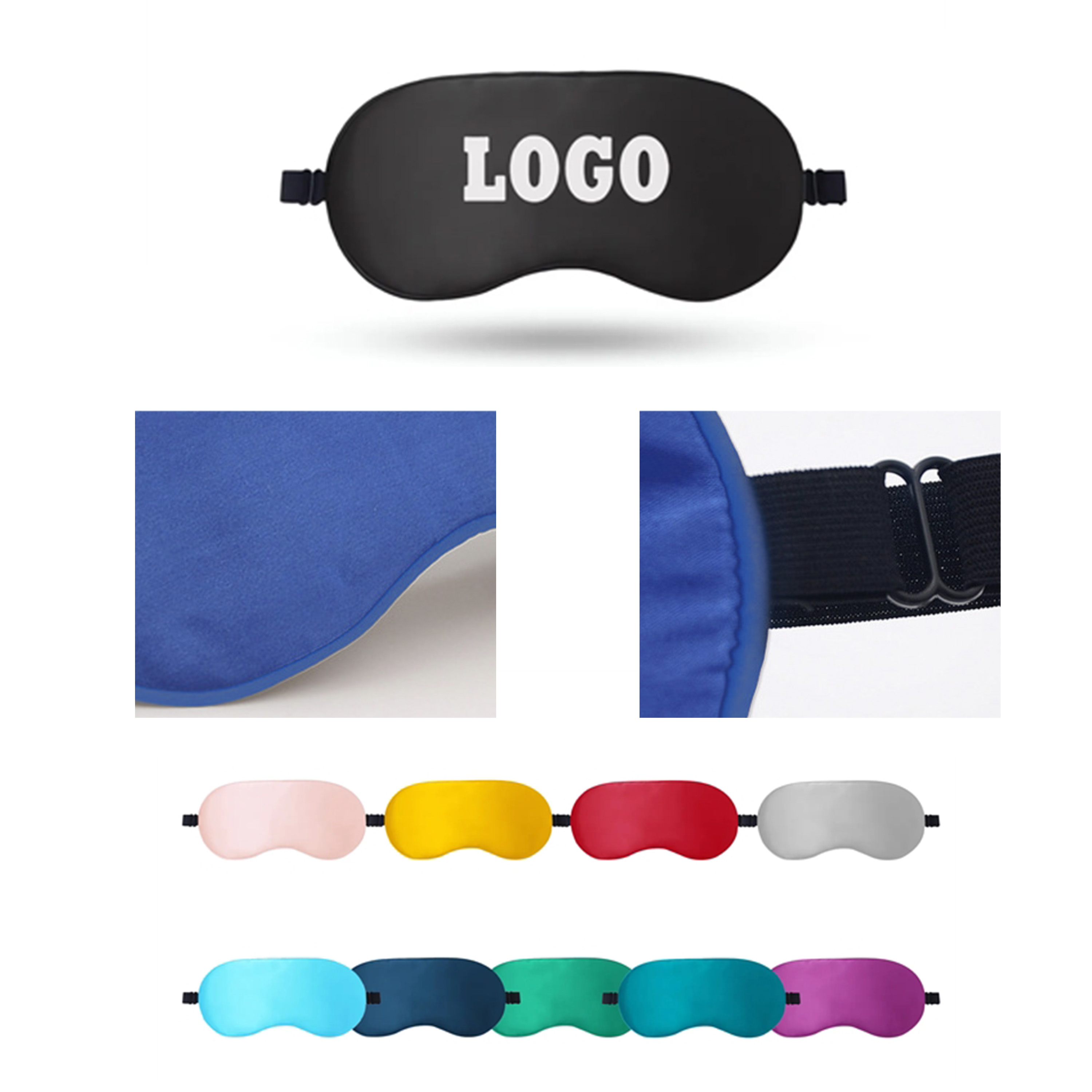 Lightweight Soft Adjustable Elastic Strap Eye Mask for Sleep 1