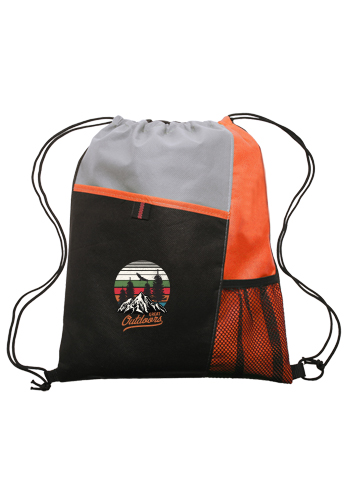 Mesh Pocket Drawstring Backpacks 11