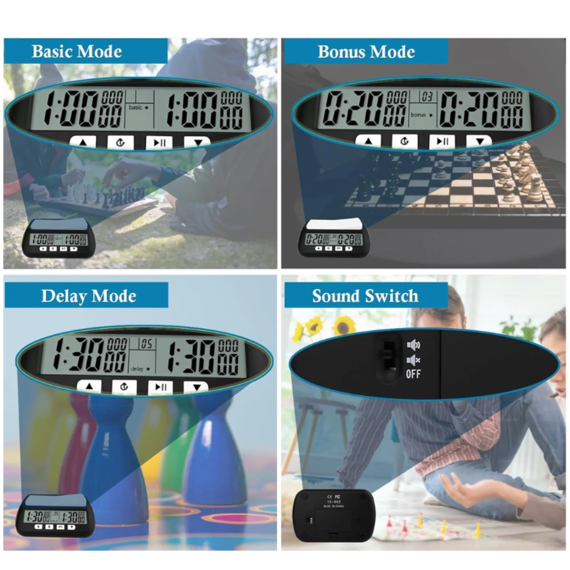 Multifunction Chronograph Clock 3