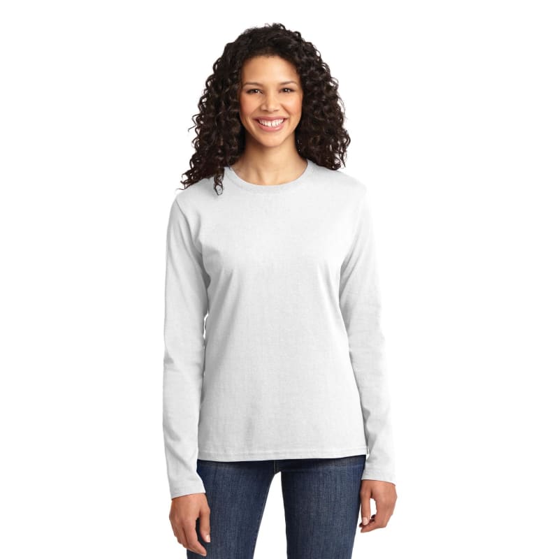 Port & Company Women's Long Sleeve Core Cotton Tee. 38
