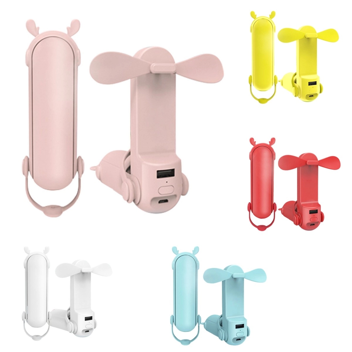 3 in 1 Handheld Mini USB Fan Power Bank 2