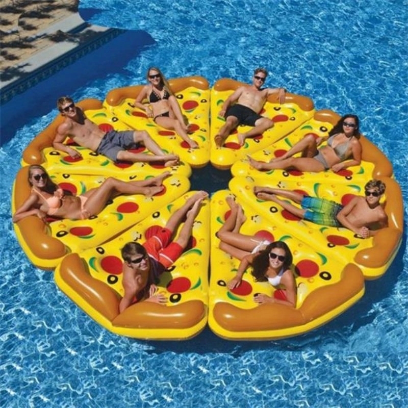 Inflatable Pizza Float Swimming Pool Mattress 2