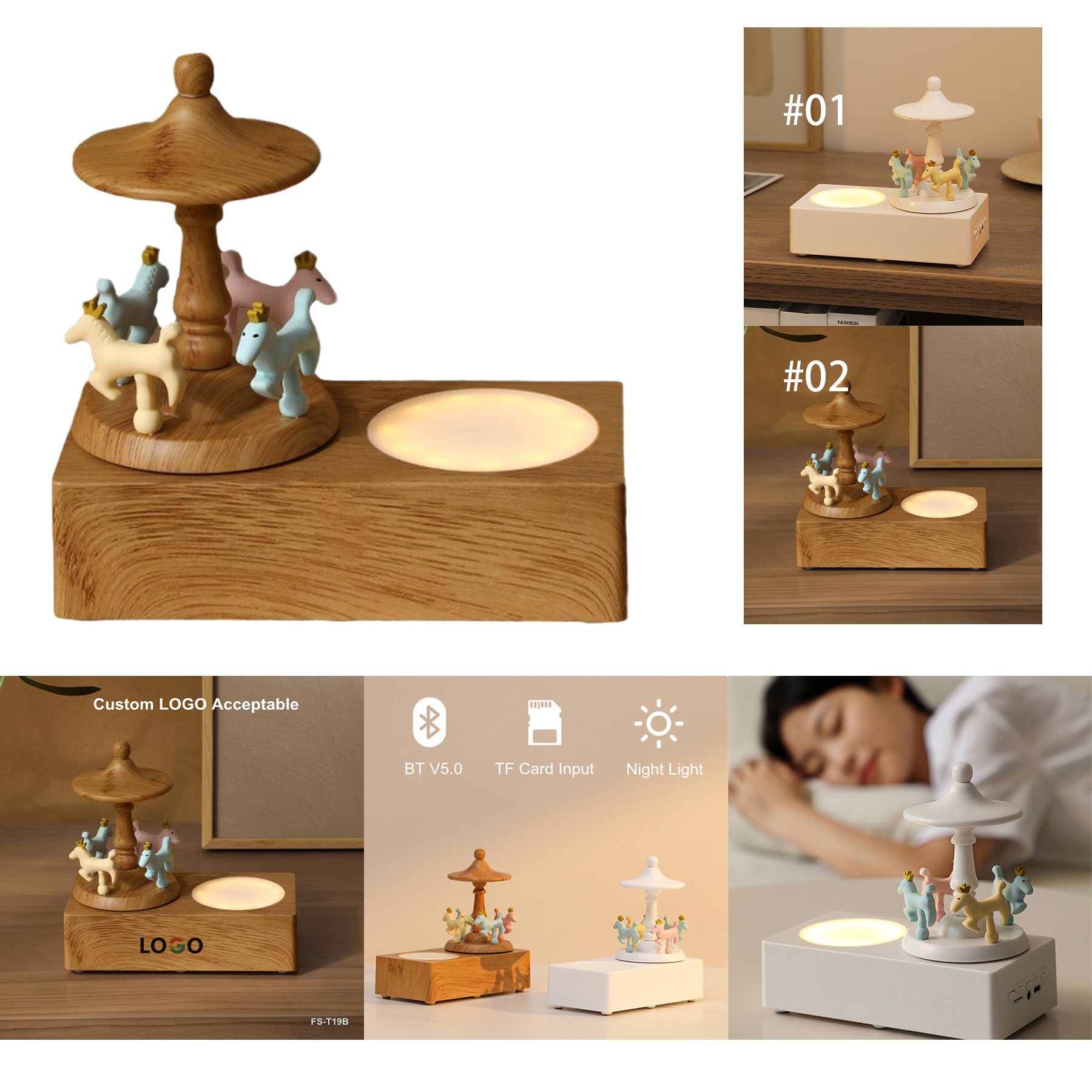 Automatic Rotation Portable Carousel Wireless Speaker 2