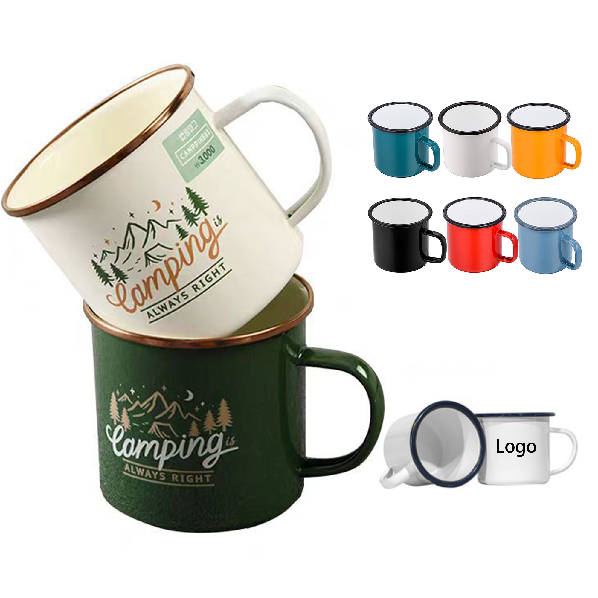 Custom Logo Camping Enamel Mug 1