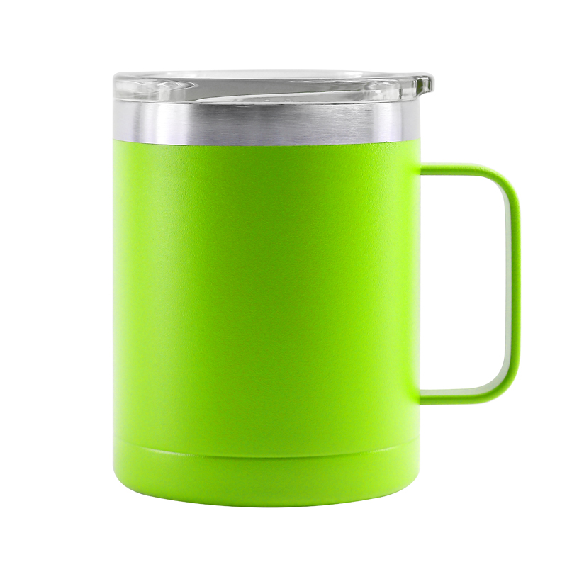 14 Oz. Summit Double Wall Stainless Steel Vacuum Insulated Campfire Mug (Lime Green) 3