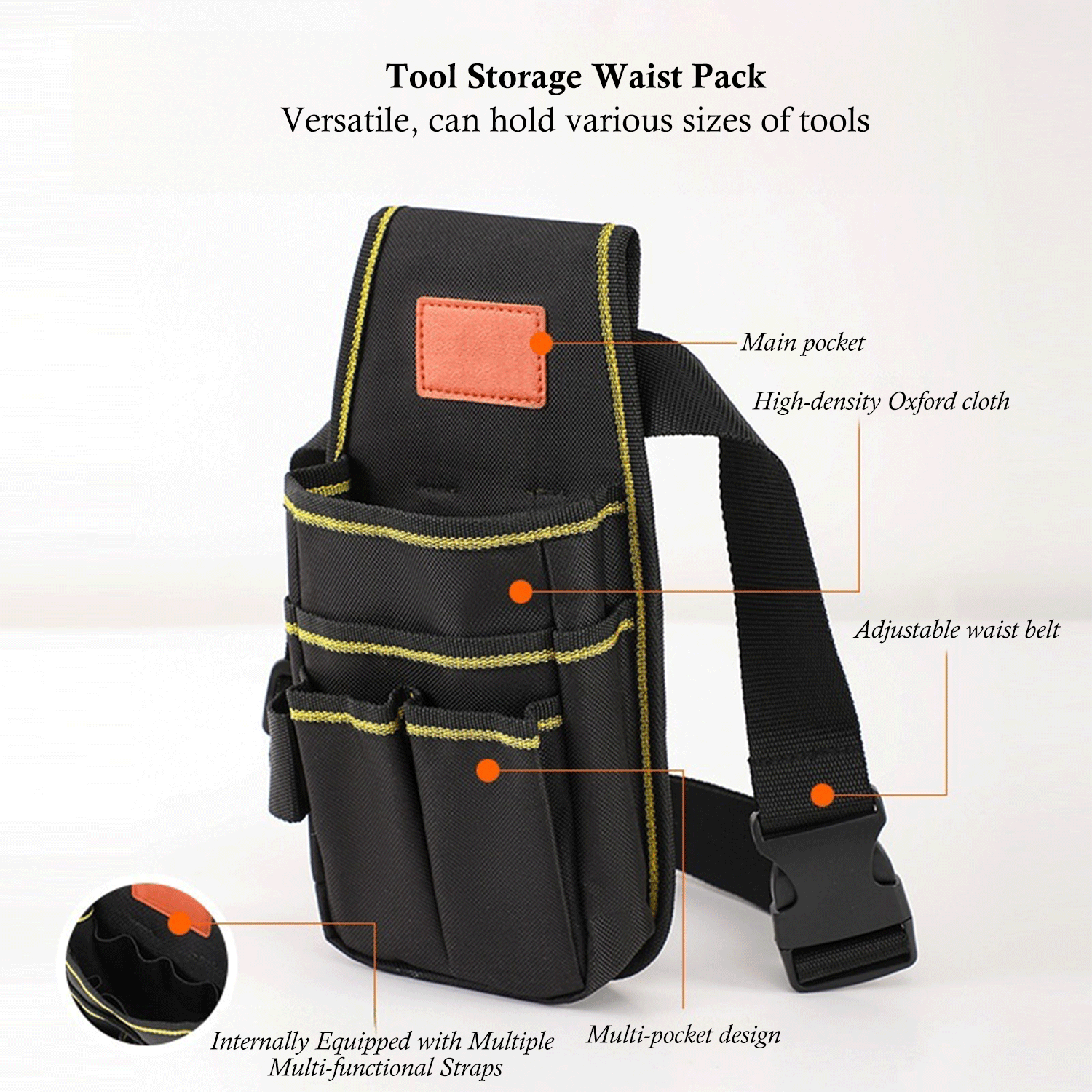 Multifunctional Hardware Tools Oxford Cloth Waist Pack 7