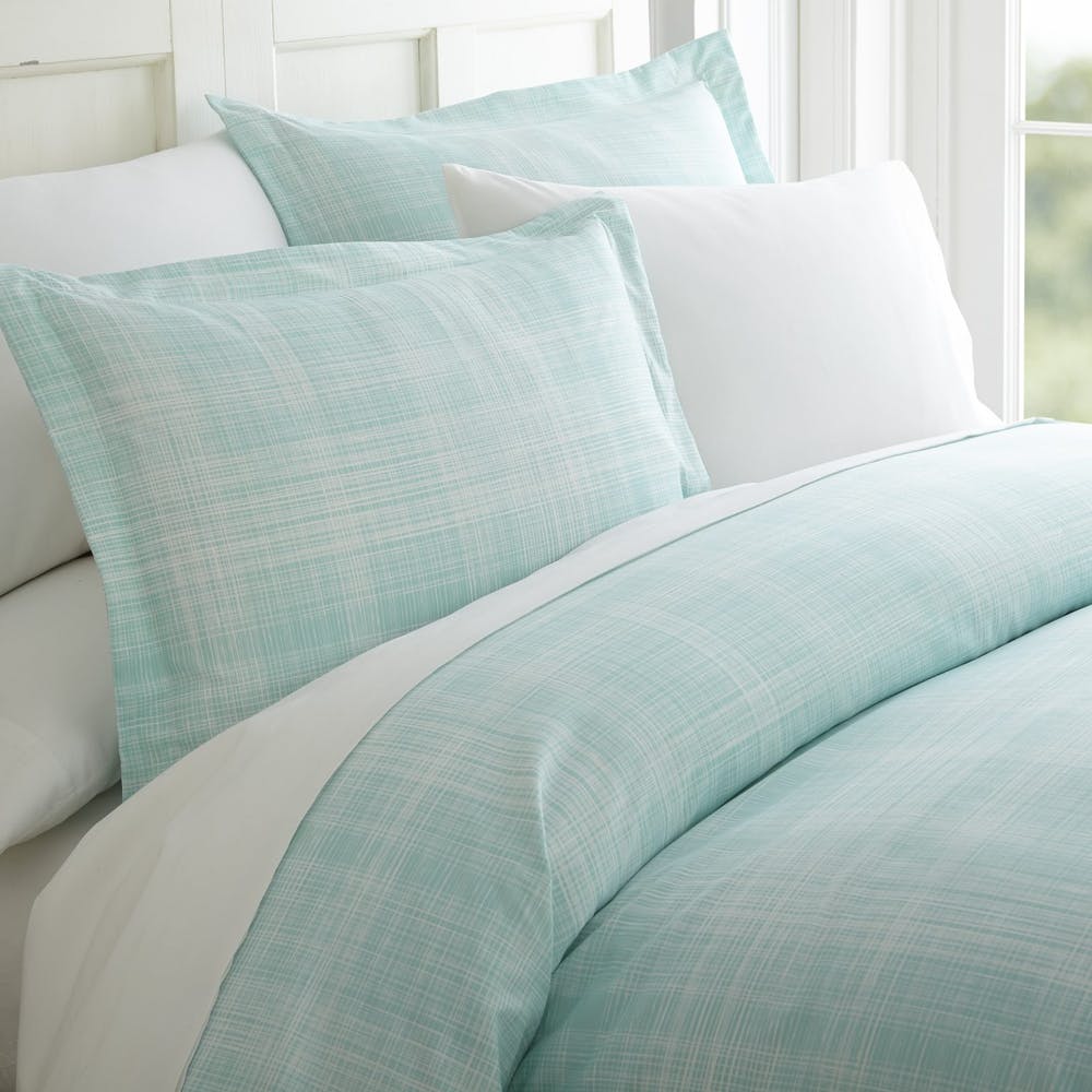Duvet Cover Sets - Aqua Thatch Pattern Twin 2 Piece 2