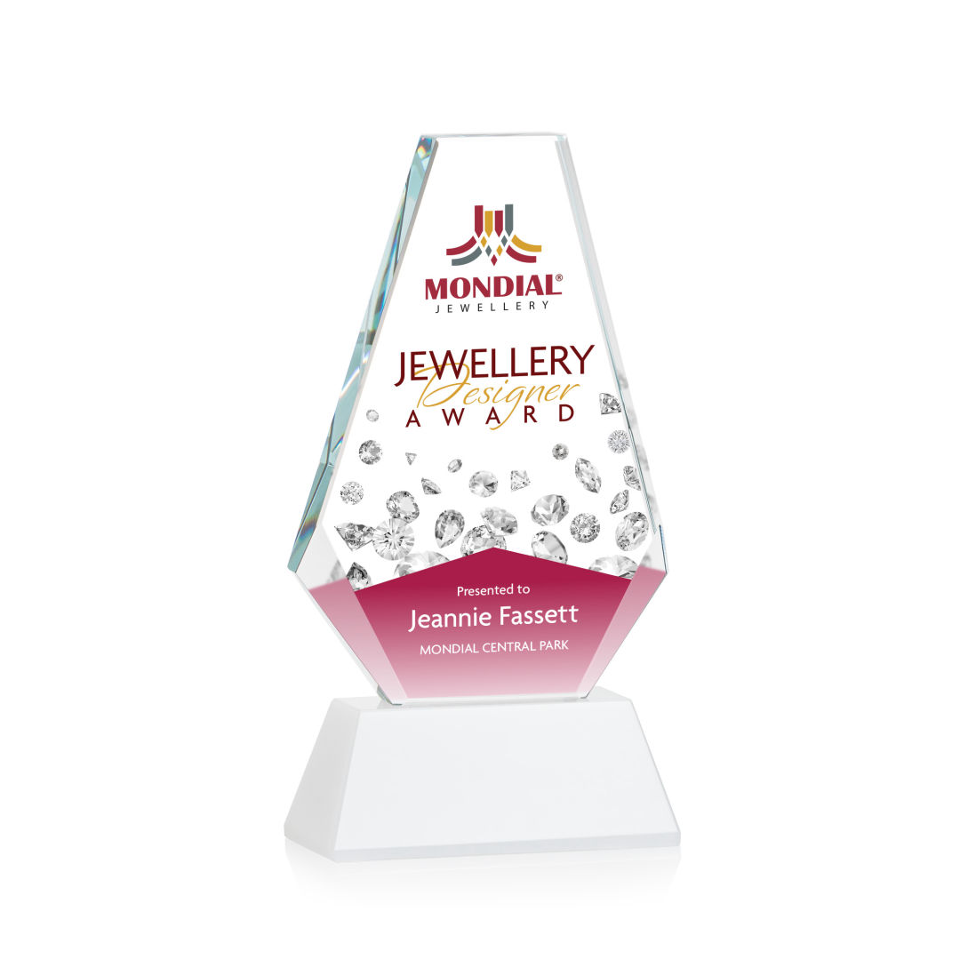 Kingsley VividPrint™ Award on Newhaven Base - White 1