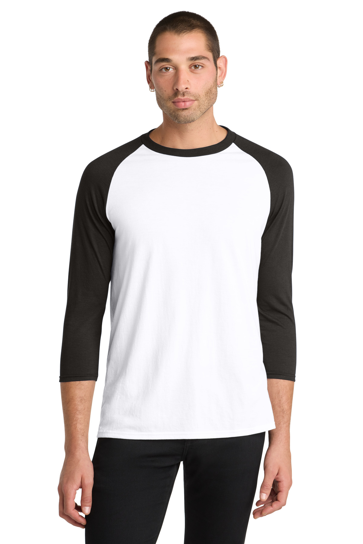 District Perfect Tri 3/4-Sleeve Raglan. DM136 17