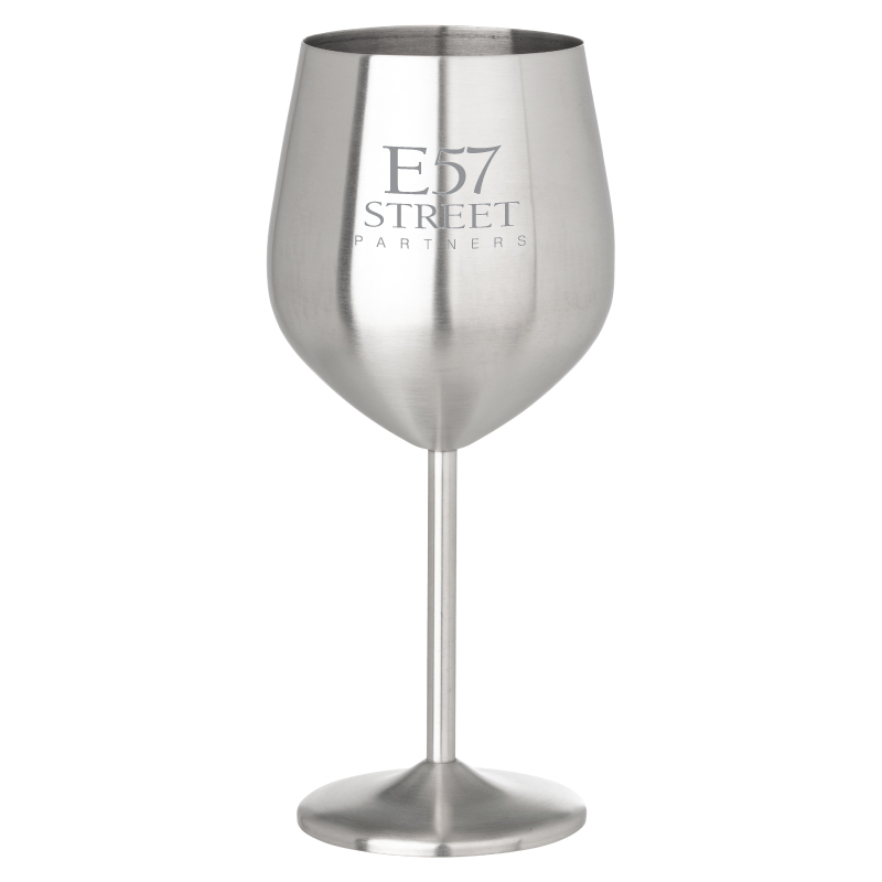 18 oz. Stainless Steel Stemmed Wine Glass 2