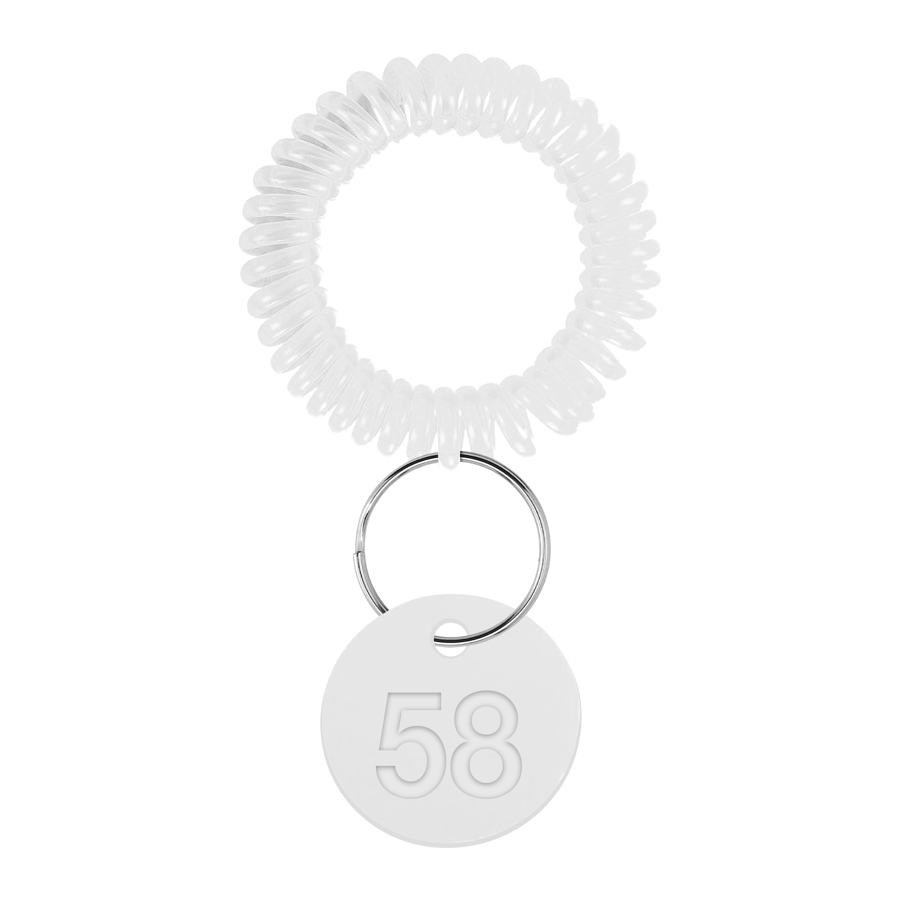 EVA Plastic Spring Number Plate Keychain 3