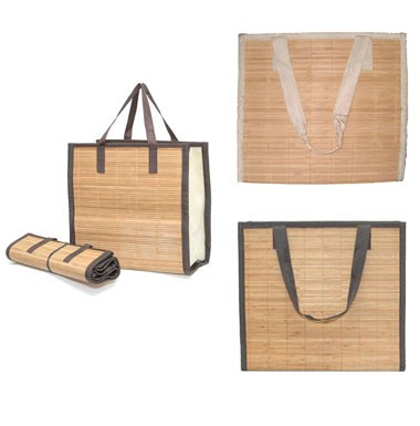 Bamboo Grocery Tote Bag - 16" x 14" x 7" 1