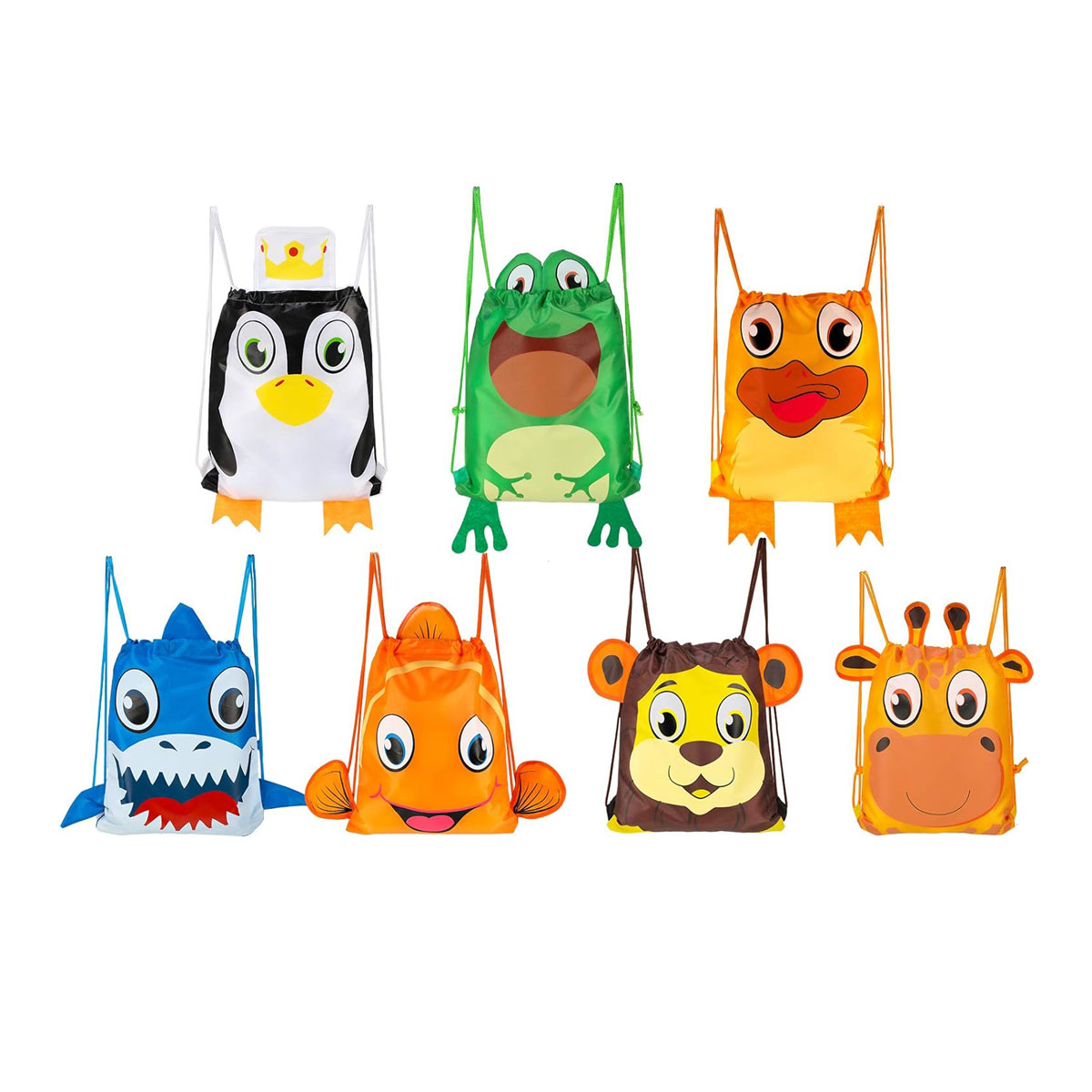 Kid Animals Cartoon Drawstring Backpack 5