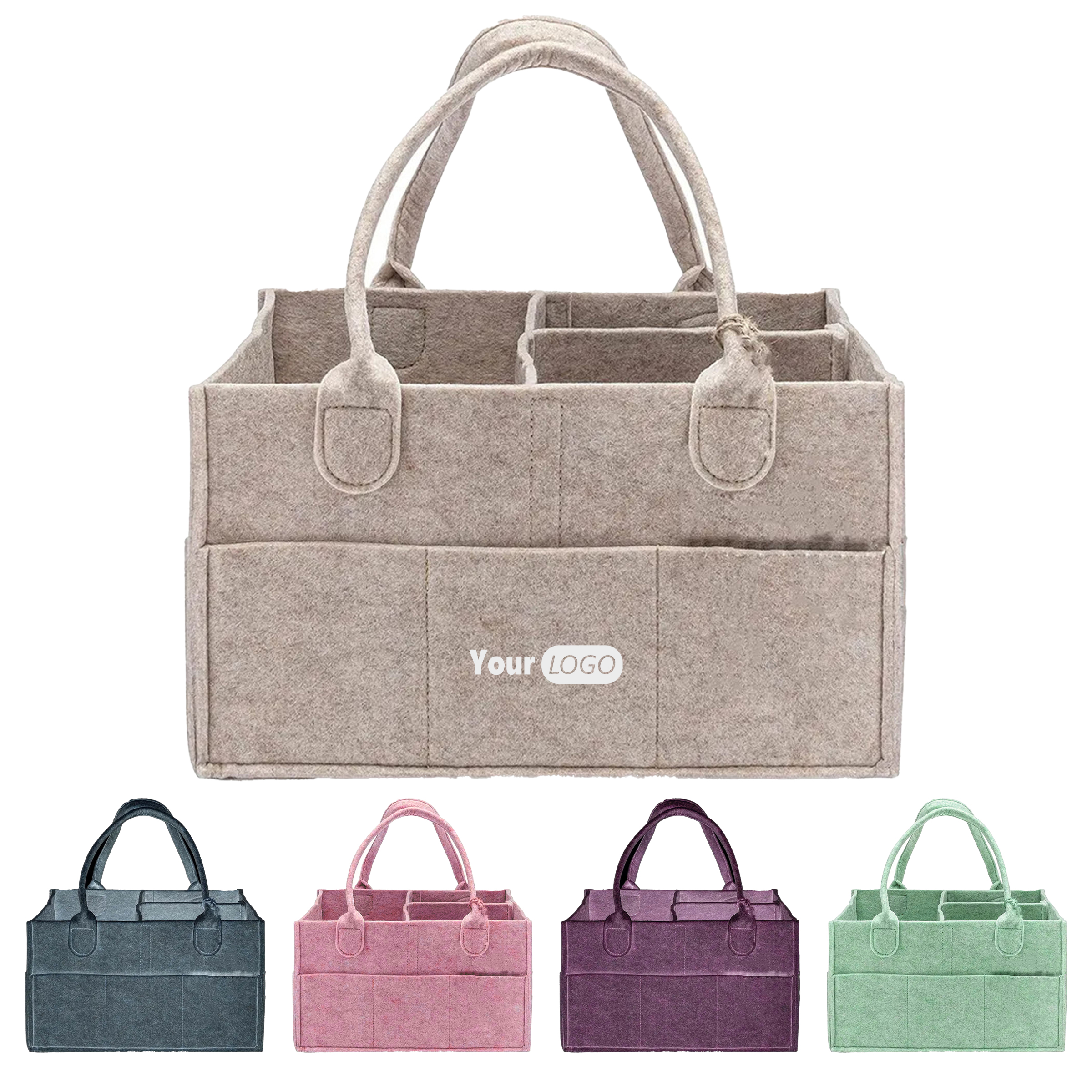 Felt Large Capacity Mommy Travel Diaper Bag 2