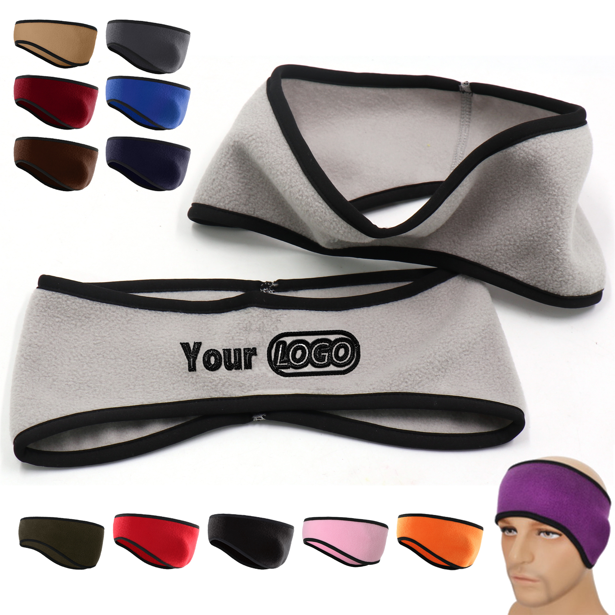 Fleece Outdoor Running Windproof Sports Headband 21